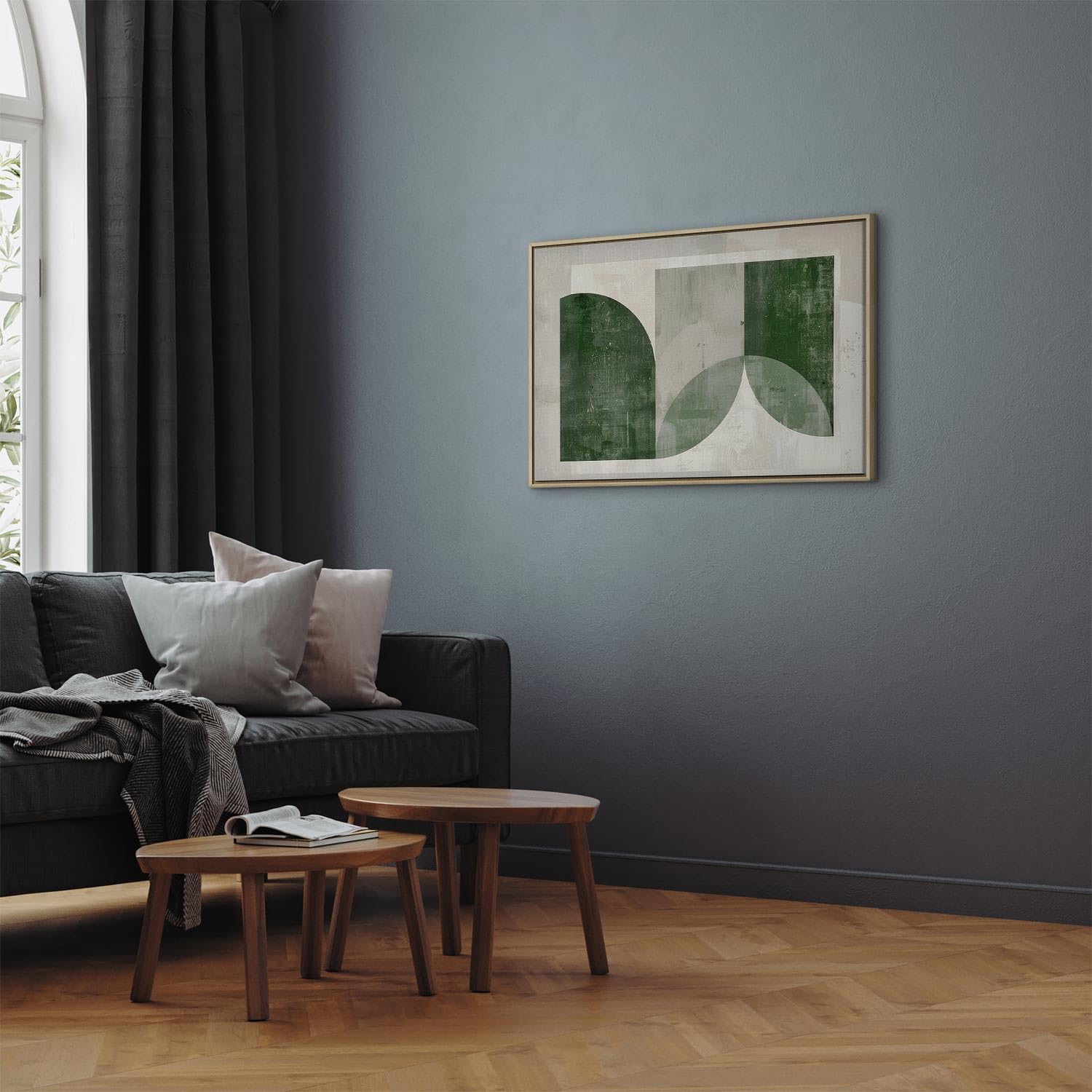 murando - Quadro Moderno per Soggiorno Grandi, Astratto Verde Boho 120x80cm