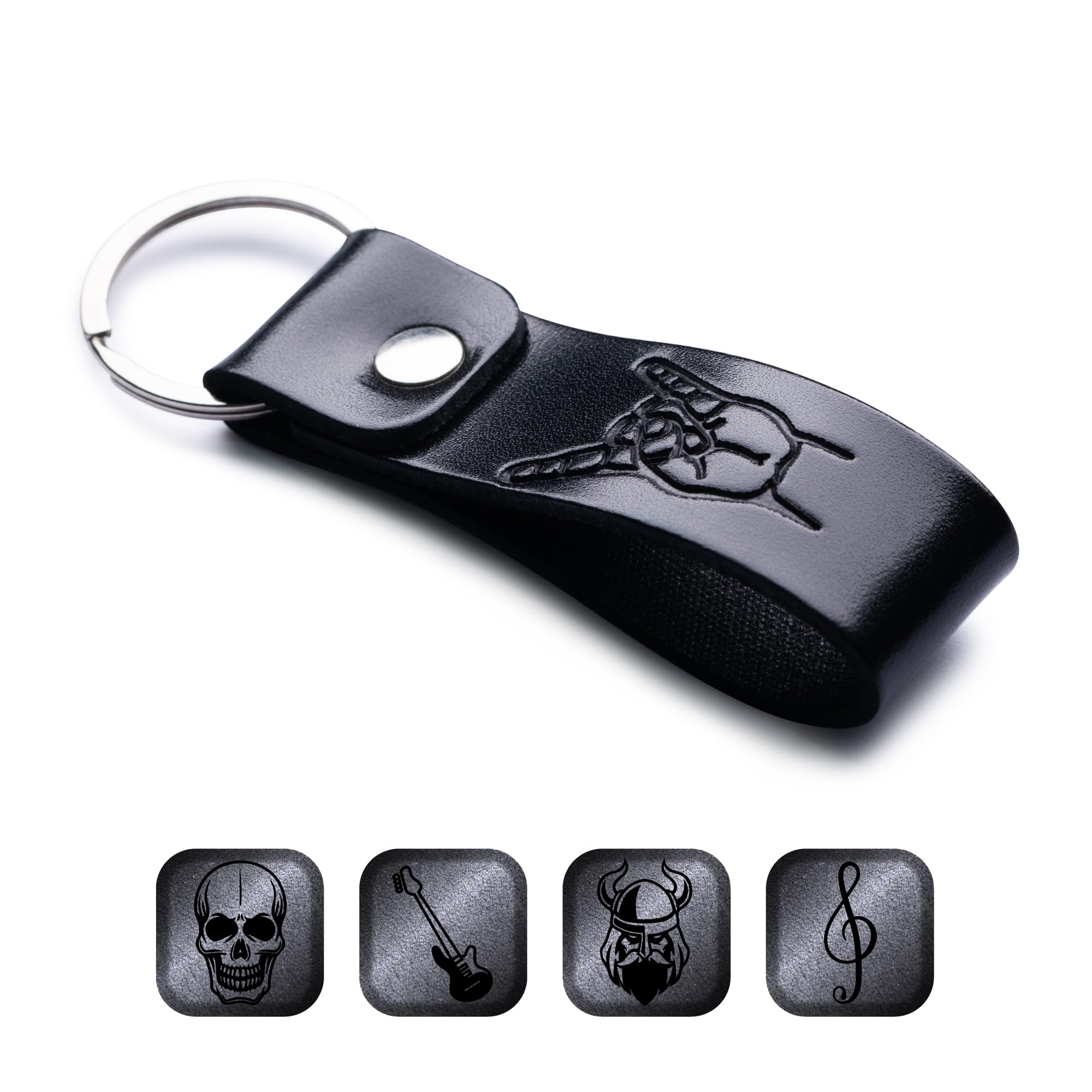 MAGOR Leather Keychain Favorite for Men, Keyring Gift for Women & Men, Birthday & Anniversary, Full Grain Leather (Cool)
