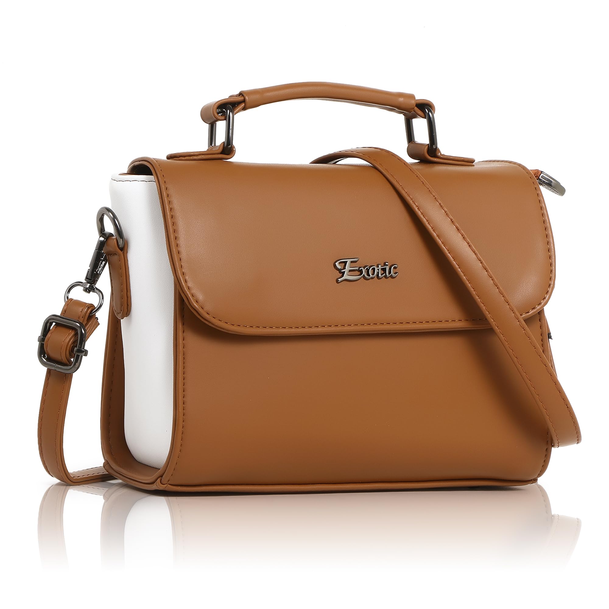 EXOTIC Dualtone Hand-Held & Sling Bag for Girls/Women (Tan) (B0CNLZH8CV) Amazon Price History, Amazon Price Tracker