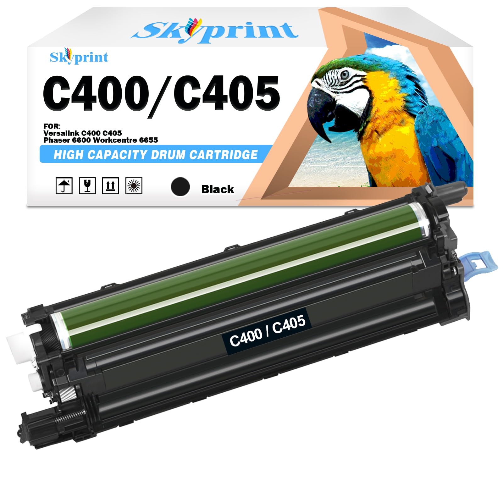 Versalink C400 C405 Black Drum Unit / Imaging Unit Replacement for Xerox 108R01121 Versalink C400 C405 Phaser 6600 Workcentre 6655 6605 Drum Cartridge