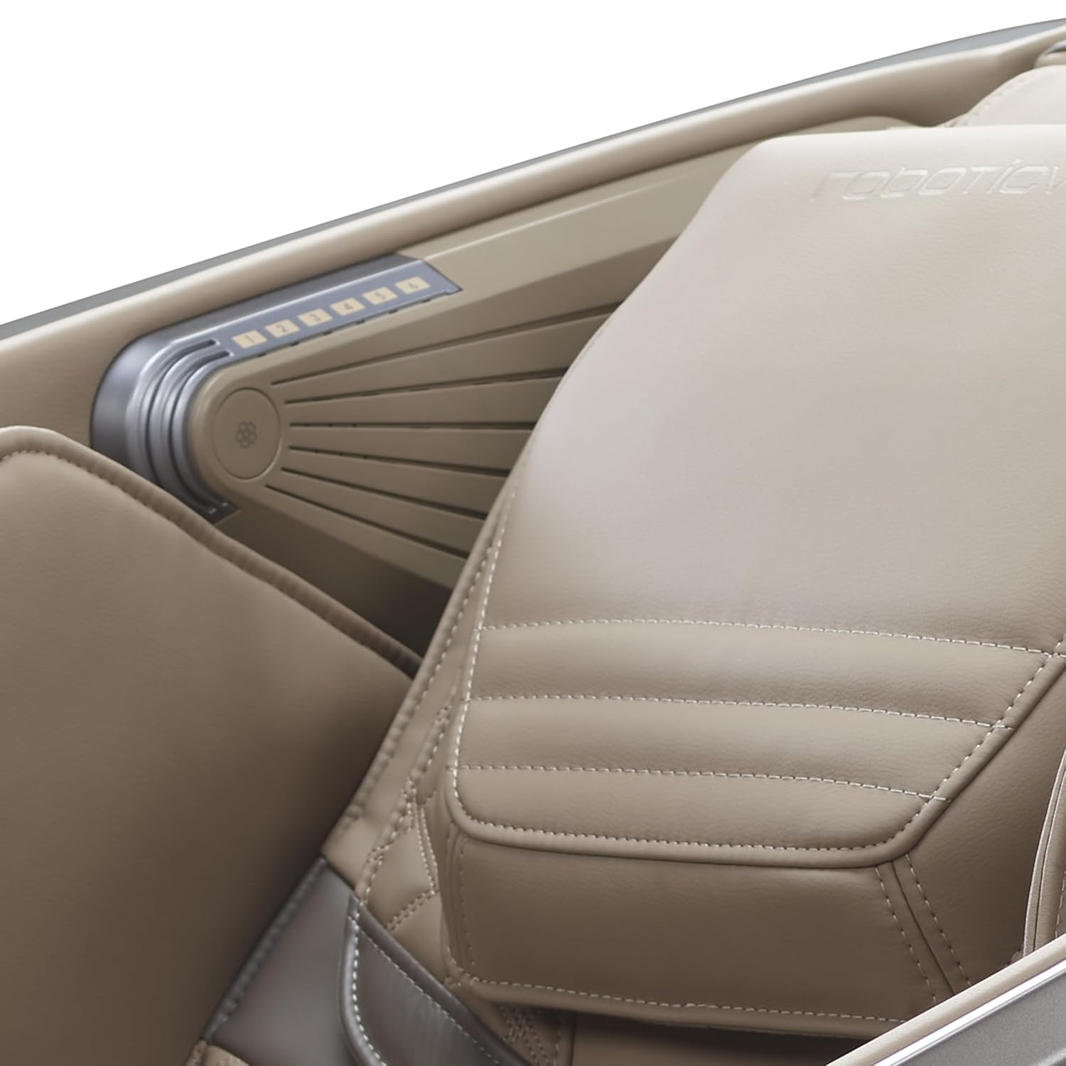 RoboticVibe Home-Spa 4D Massage Chair- RV7575: Immersive Fragrances, 18 Auto Programs, i-Open Flex Rail, Wireless Charging, Voice Control, & Health Scan For True Smart Homes. Dual tone colour. - Brown RoboticVibe Home-Spa 4D Massage Chair- RV7575: Immersive Fragrances, 18 Auto Programs, i-Open Flex Rail, Wireless Charging, Voice Control, & Health Scan For True Smart Homes. Dual tone colour. - Brown