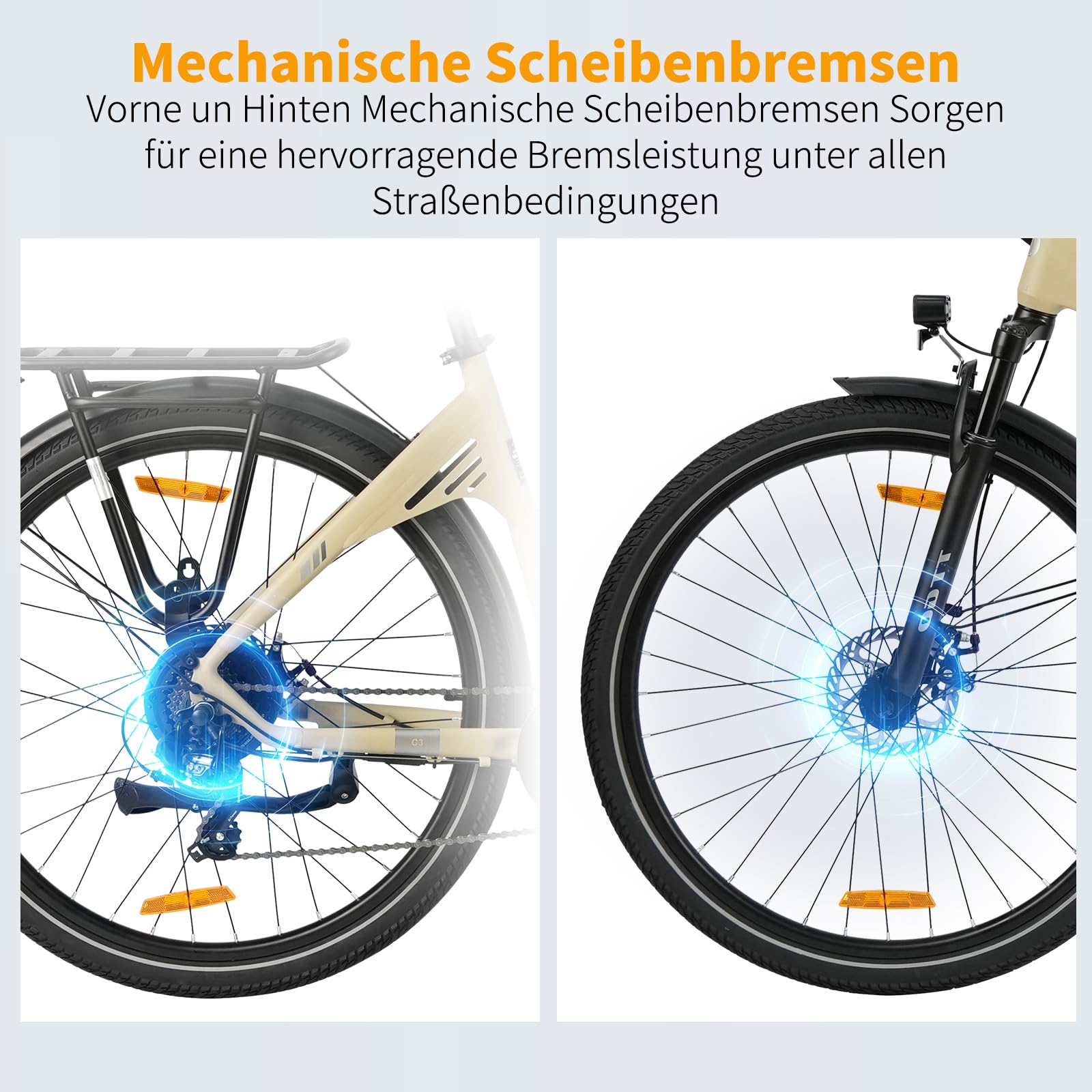 ttgo 28 Zoll E-Bike für Erwachsene, Elektrofahrrad 250W Motor 36V 18Ah Akku, 80–120 km Reichweite, 25 km/h City ebike mit 7-Gang Schaltung, LCD Display, E-Bike für Damen Herren, C3 SE