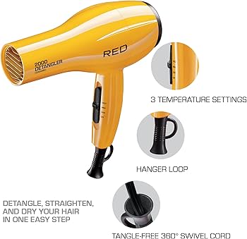 Amazon.com : RED by KISS 2000 Ceramic Hair Dryer