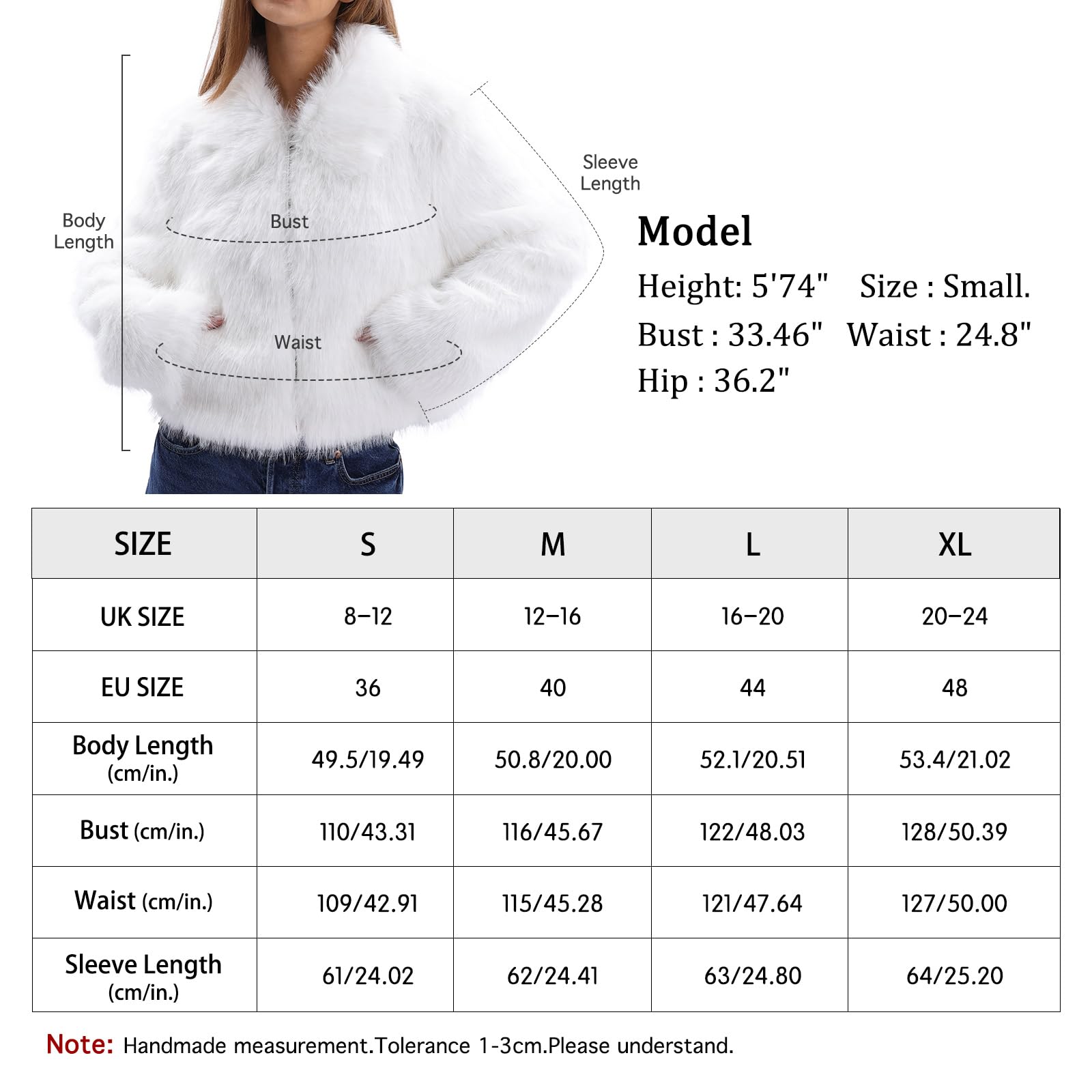 Amazhiyu Cappotto invernale da donna in pelliccia sintetica, a maniche lunghe, girocollo, con cerniera, caldo cappotto invernale