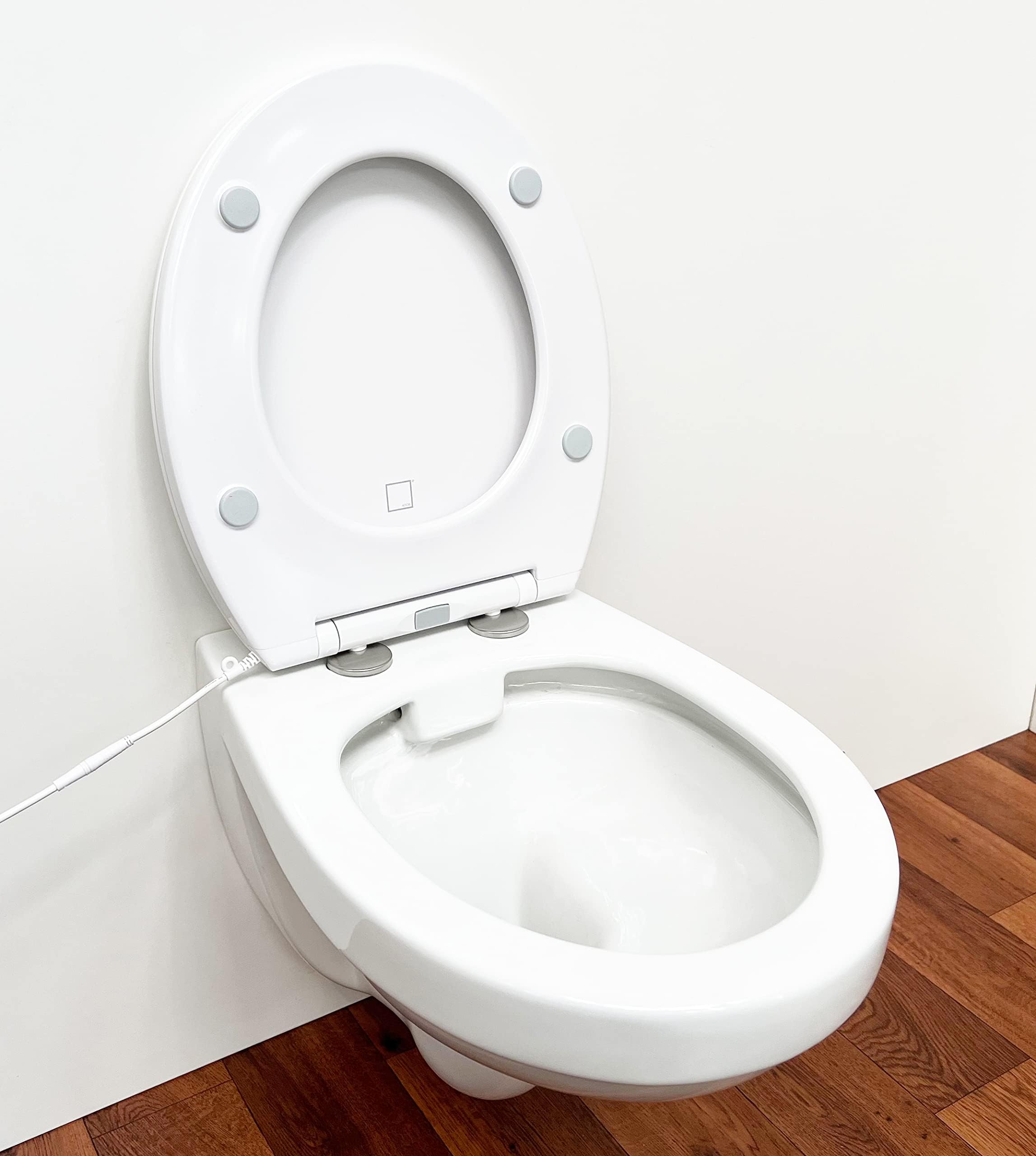 ADOB, beheizter warmer WC Sitz Klobrille Toilettendeckel mit Absenkautomatik, auf Knopfdruck zur Reinigung abnehmbar, beheizbar, 82002