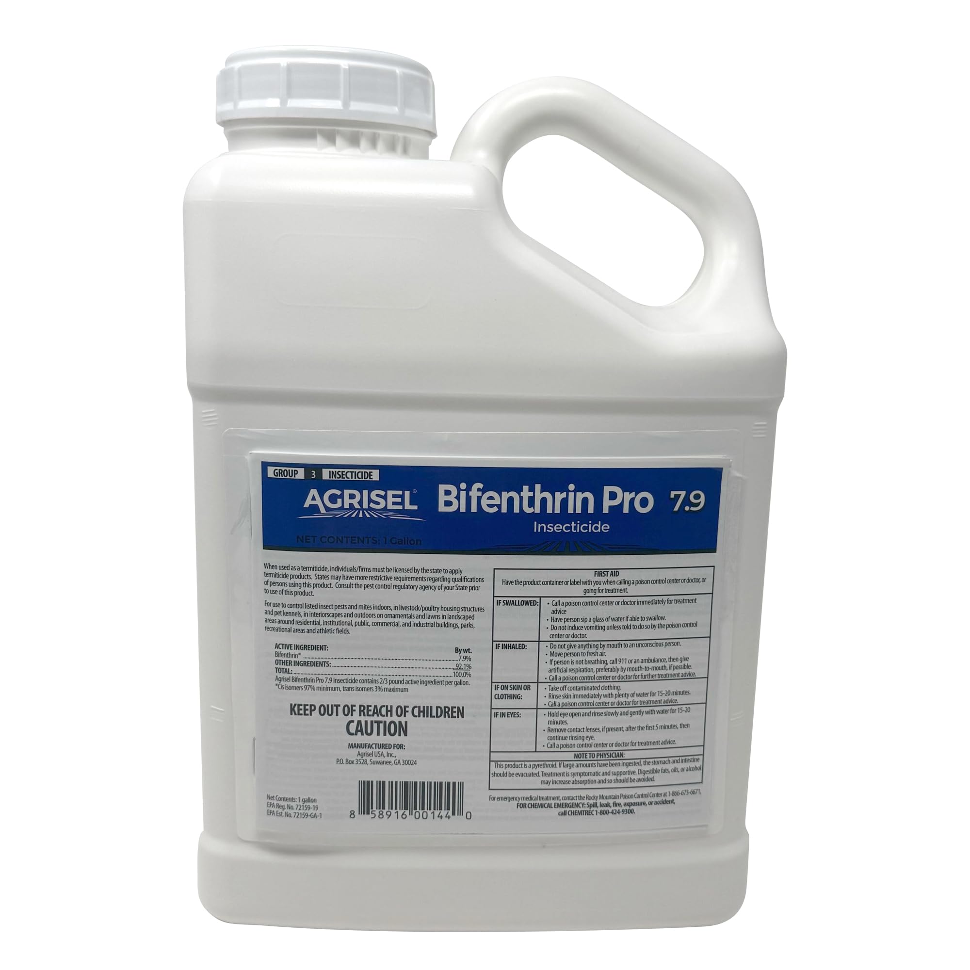 Agrisel Bifenthrin Pro 7.9 Insecticide, Insect Control, 1 Gallon