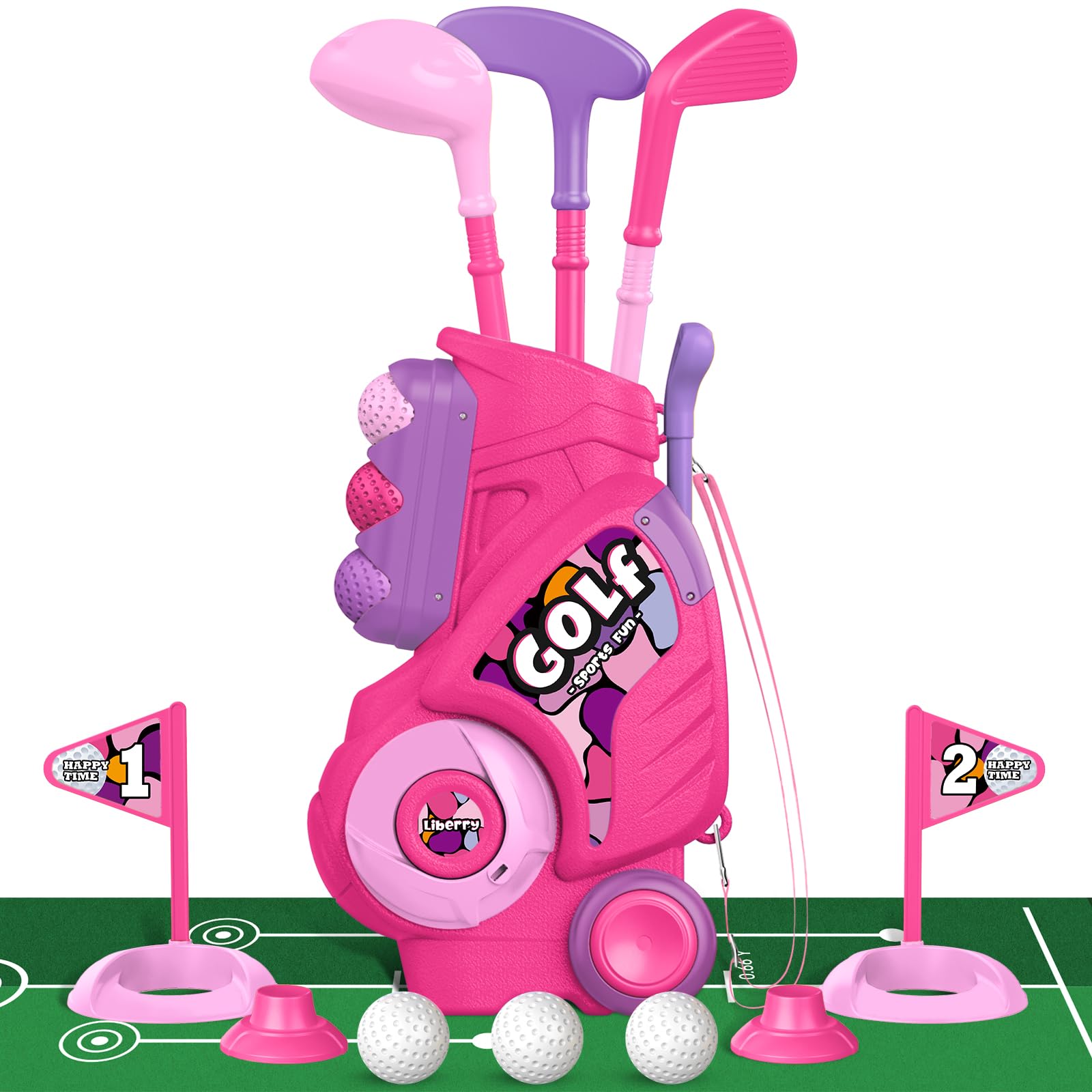 Amazon.com: Liberry Toddler Golf Set with Putting Mat for 2