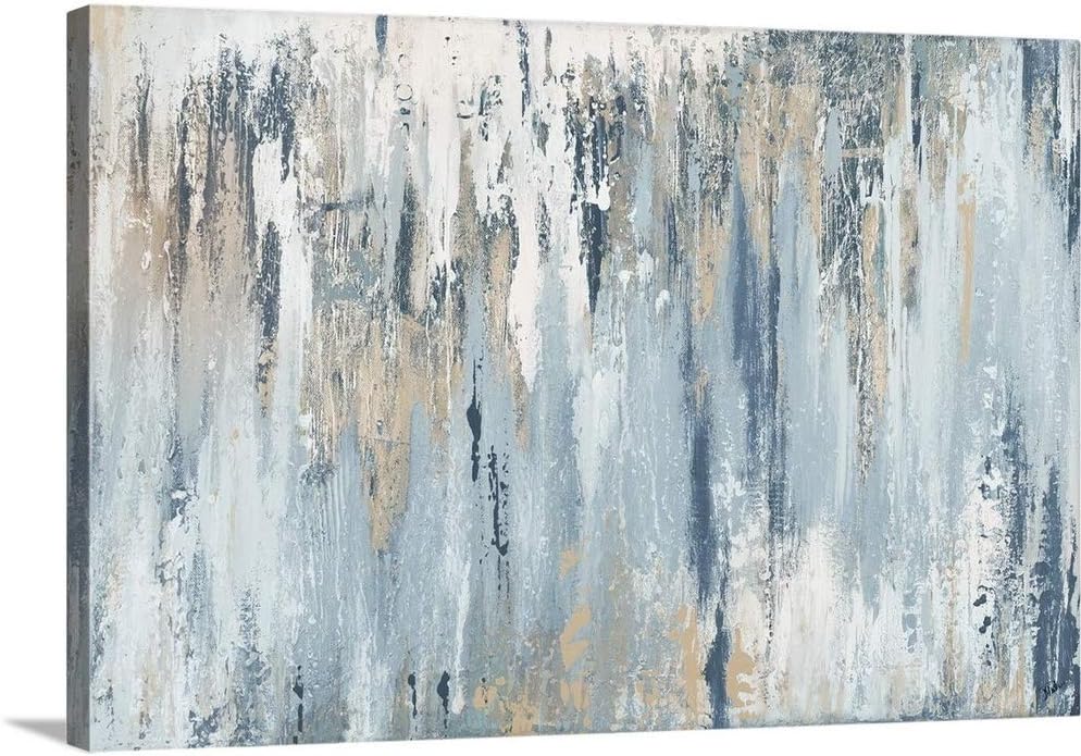 CANVAS ON DEMAND Blue Illusion Canvas Wall Art Print by Patricia Pinto, Abstract, Contemporary, Home Decor, Artwork, 36"x24" Modern Artwork, 36"x24"