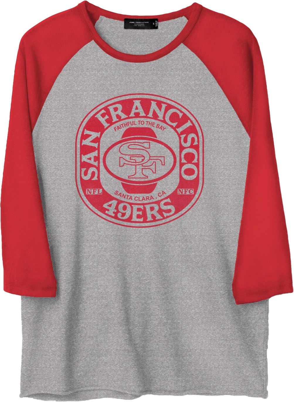 Junk Food - Mens 49Ers Elite Raglan Jacket, Color Heather Gray/Licorice, Size: Medium