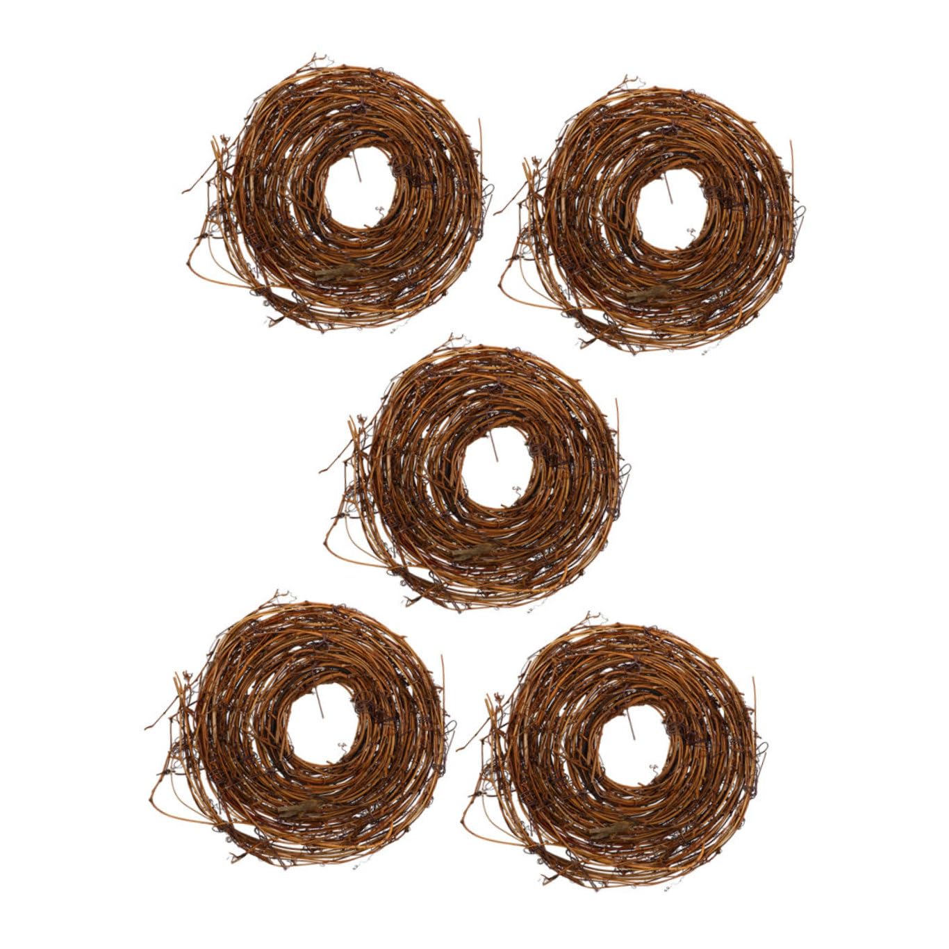 ULTECHNOVO 5stücke Handgeflochtene Rattankränze für DIY-bastelprojekte Naturmaterial Zweige zum Dekorieren von Haustür Fenster Kamin Wände Tischdekoration für Hochzeiten Weihnachten
