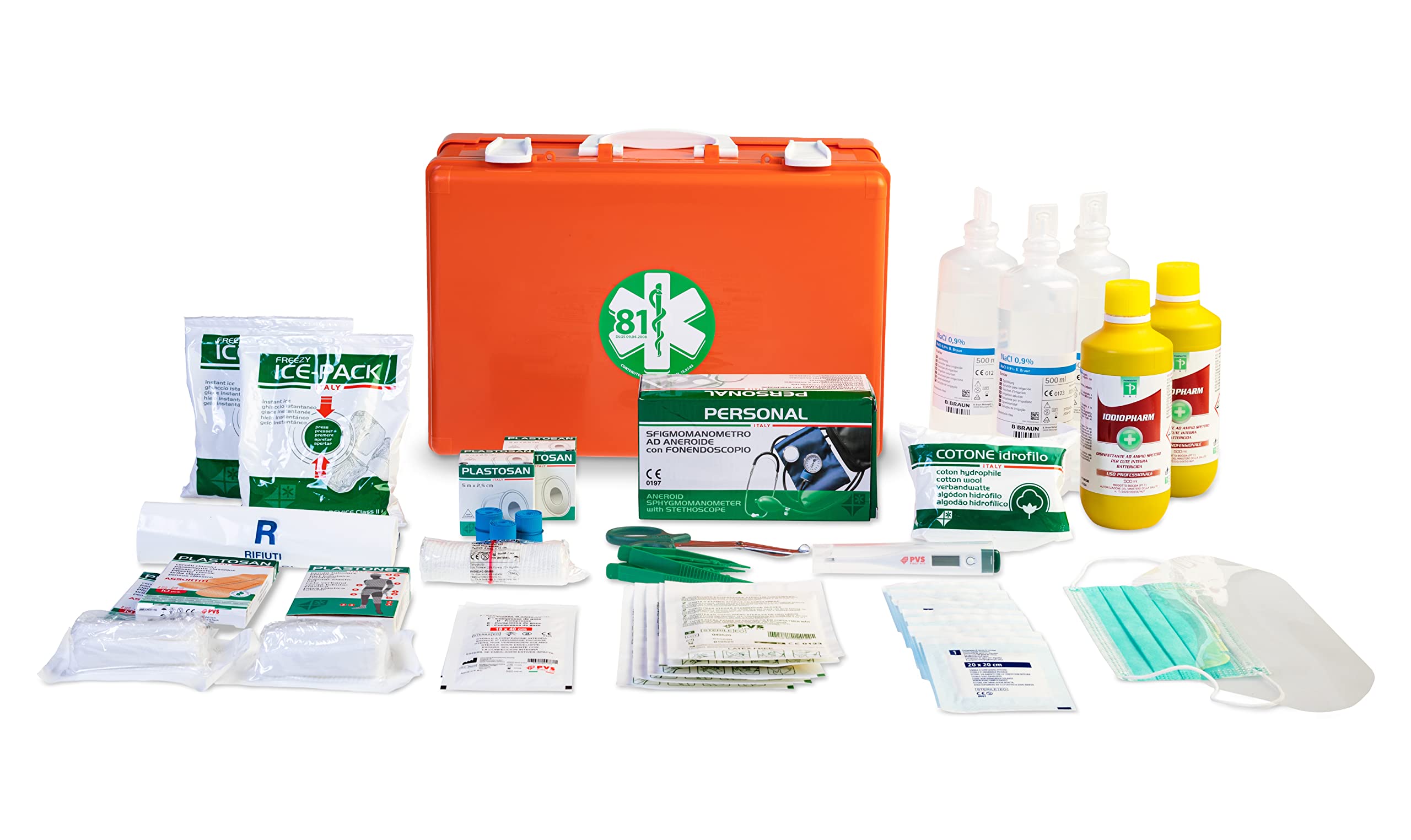 VALIGETTA KIT PRONTO SOCCORSO DA 3 A 16 PERSONE - MEDIC 2 ALL. 1 CON SFIGMOMANOMETRO