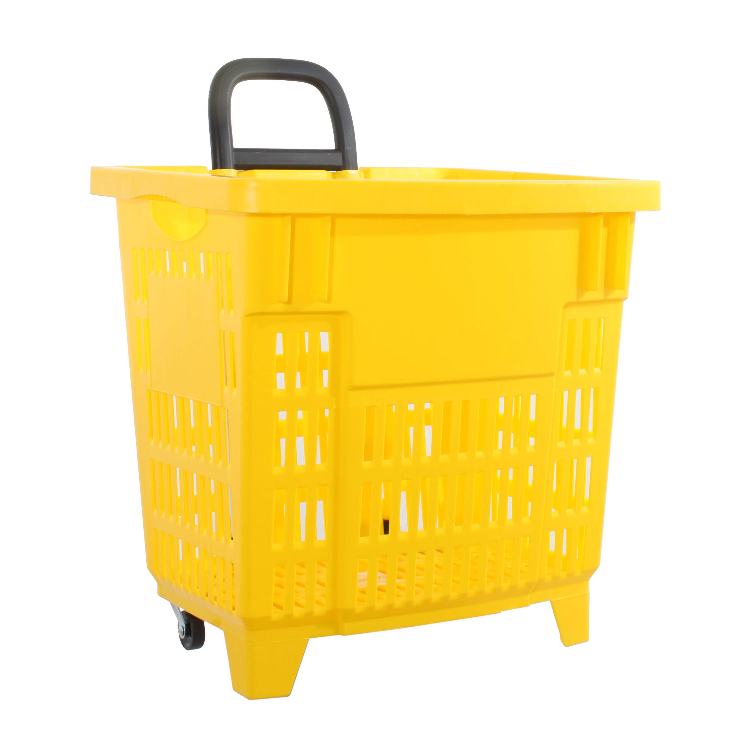 GERSO Einkaufstrolley 40 Liter - Mit Rollen Und Ausziehbarem Griff, Orange