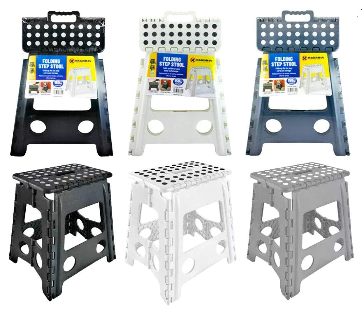 Marksman Quality Tools Folding Step Stool, Assorted colors