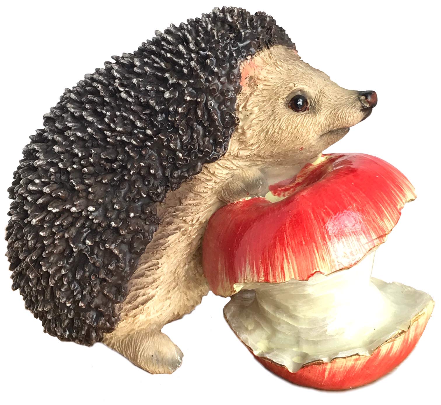 Animal Crackers Cute Hedgehog Eating Red Apple ornament decoration figurine hedgehog lover gift