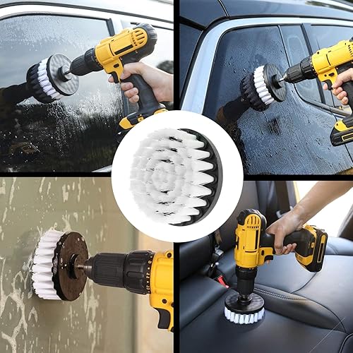Miniatura 7 de Sayutie 7 Pcs Drill Brush Set All Purpose Power Scrubber Cleaning Kit with Extend Attachment for Bathroom Surfaces, Grout, Floor, Tub, Shower, Tile,