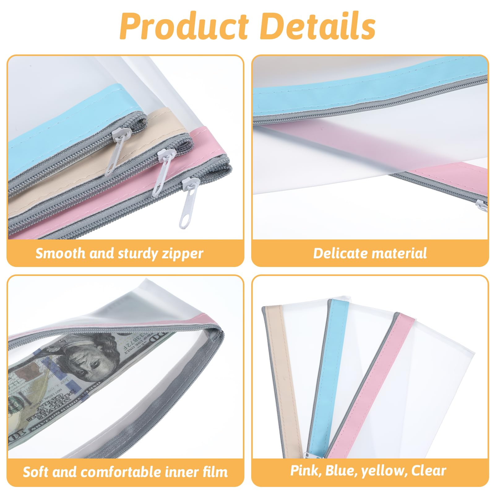 Bag It Plastics Money/Coin Bags - Pack Of 150 Durable Plastic Money Bag's For Coins, Cash