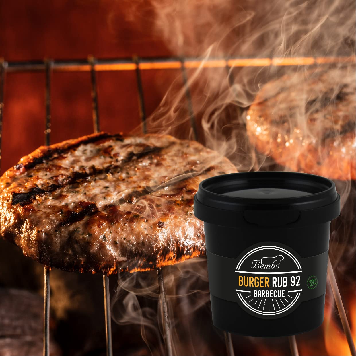 Rub BBQ Burger 92 Bembo – Mélange d’Épices pour Hamburger et Viande Hachée – Marinade Sèche Barbecue – Made in Italy – 150 g