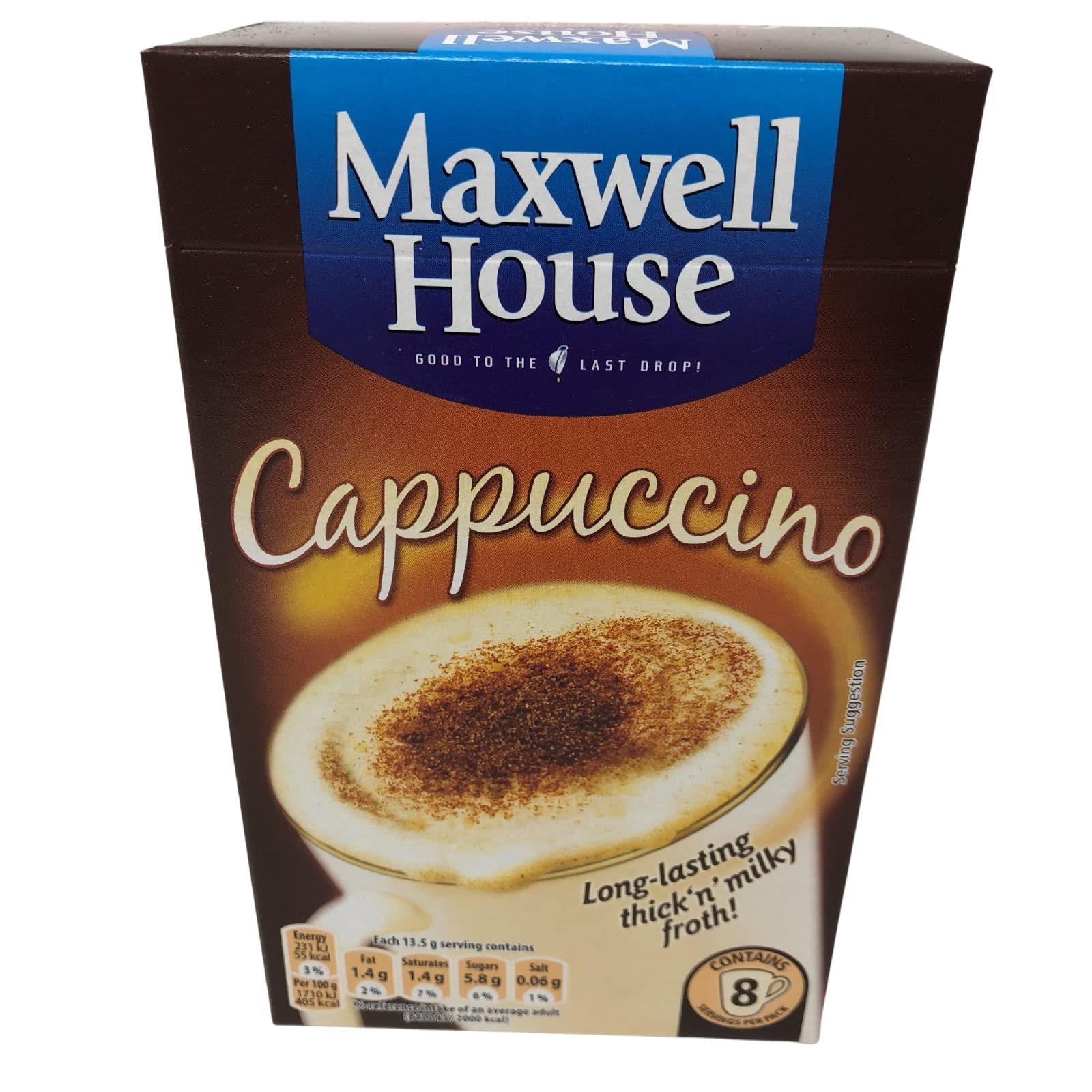 Maxwell House Cappuccino 13.5g Coffee Sachets Individually Wrapped x32