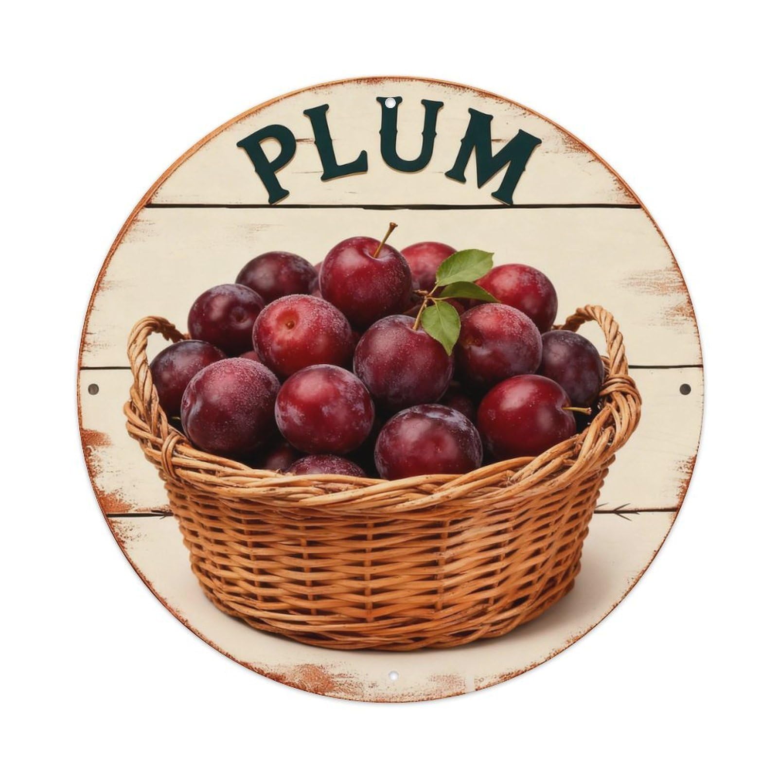 Plum Sign Metal Tin Sign Plaque