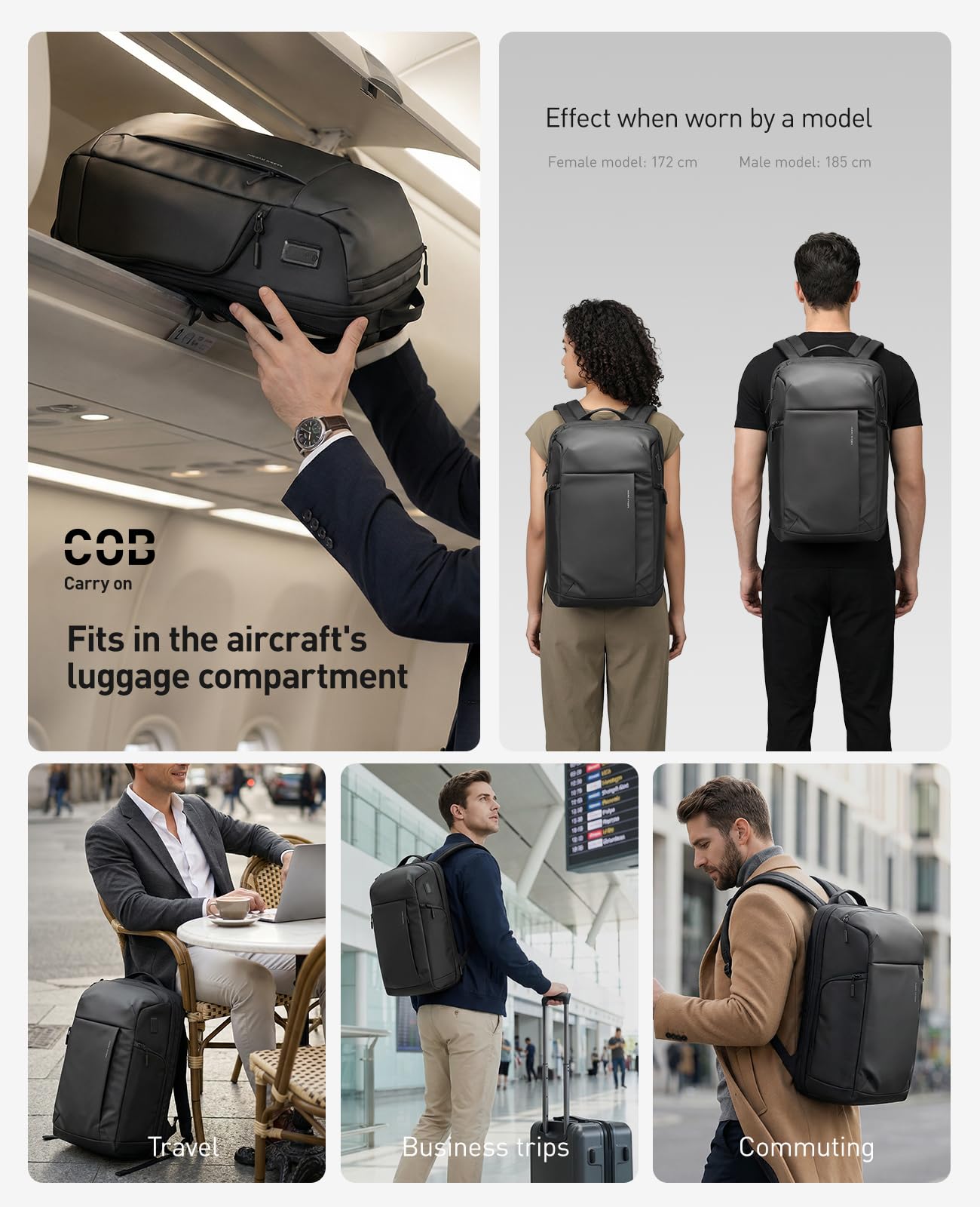 MARK RYDEN ODIN Anti-Diebstahl Rucksack, 32L für Reiserucksack, Handgepäck & Tagesrucksäcke, Arbeitstasche Herren Laptop Rucksack 15 Zoll Business Rucksack Herren