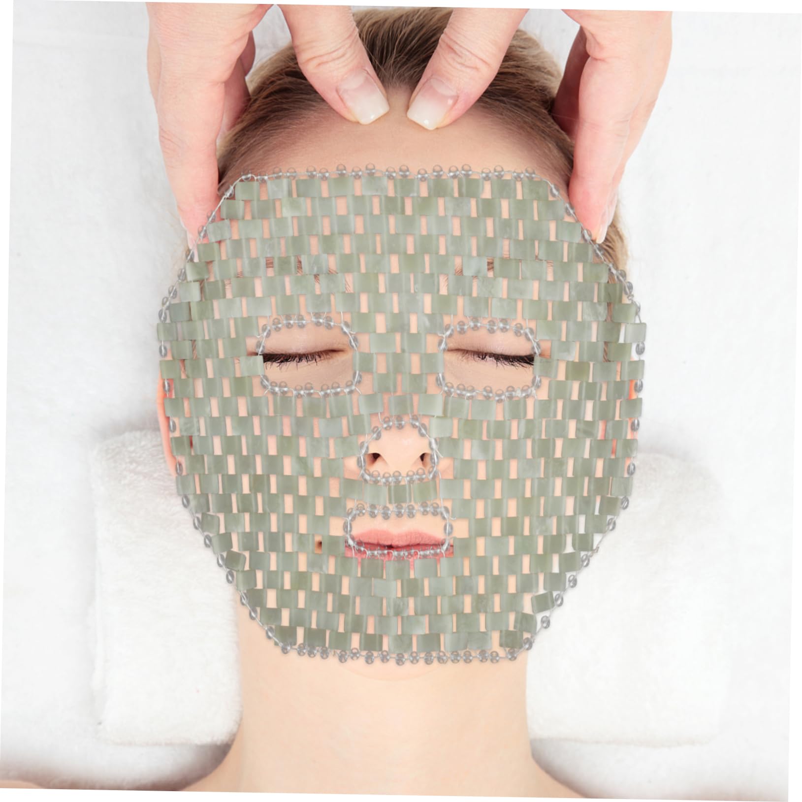Gatuida Natürliche Reinigung Kühlender mit Wirkung Gesichtsmaske Jade Hautpflege und Ergonomischem Design Entspannende Intensiven vor für Hause