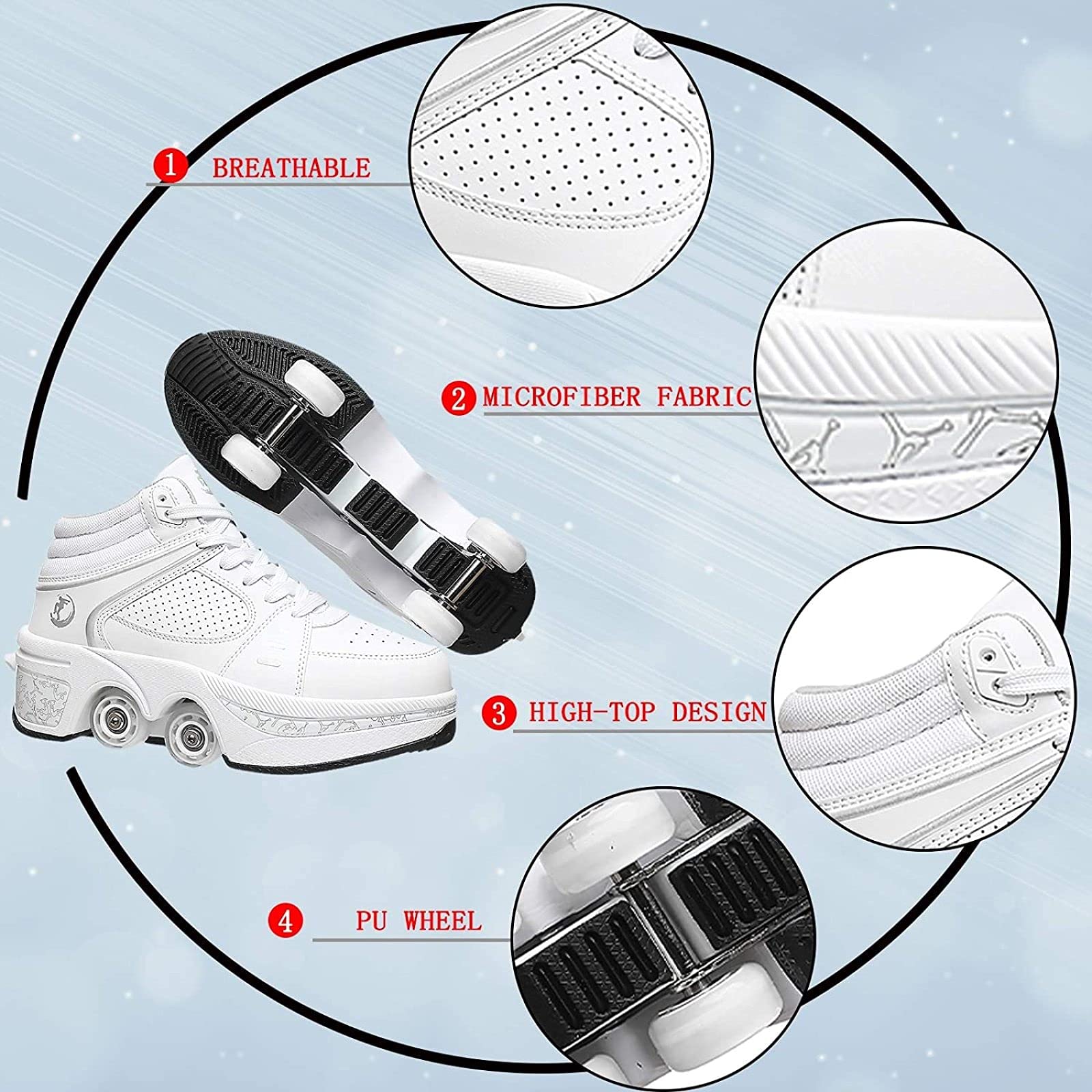 Rollschuhe, 2-in-1-mehrzweck-schuhe Quad Roller Skates, Roller Erwachsene Skates,41