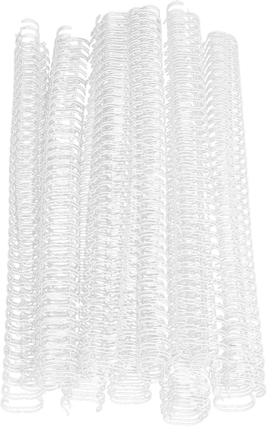 100PCS A4 Binding Wire 12in Diameter 34 Loop 3:1 Pitch Nylon Coated Iron Double Loop Wire for Document Reports and Presentations (White)