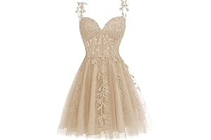 Junior's Rhinestone Lace Applique Homecoming Dress 2024
