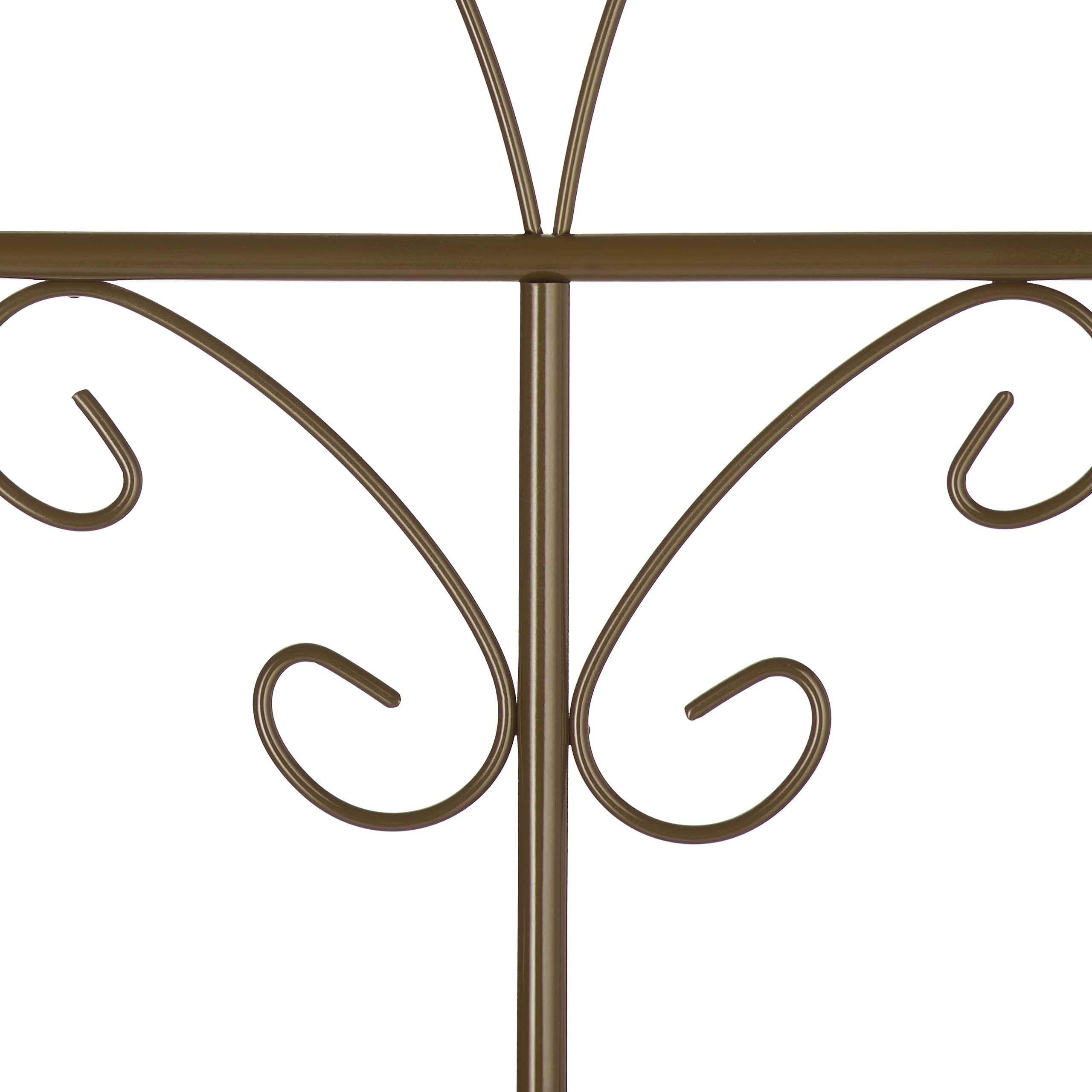 Relaxdays Kratka na rośliny metalowe, zestaw 2-częściowy, podpora dla roślin pnących, do wtykania, pergola wys. x szer. x gł.: 220 x 52 x 2 cm, brązowa