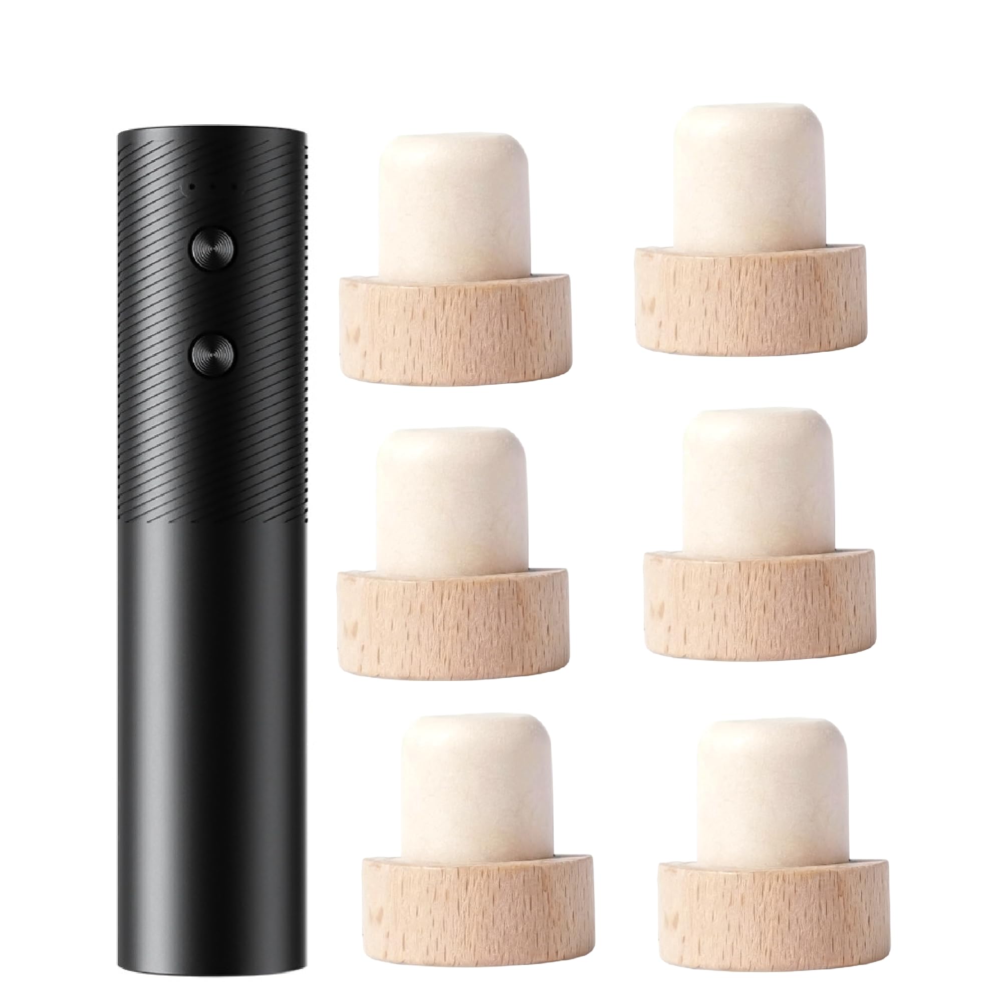 Sacacorchos y bomba de vacío de vino con 6 tapones para cenas perfectas