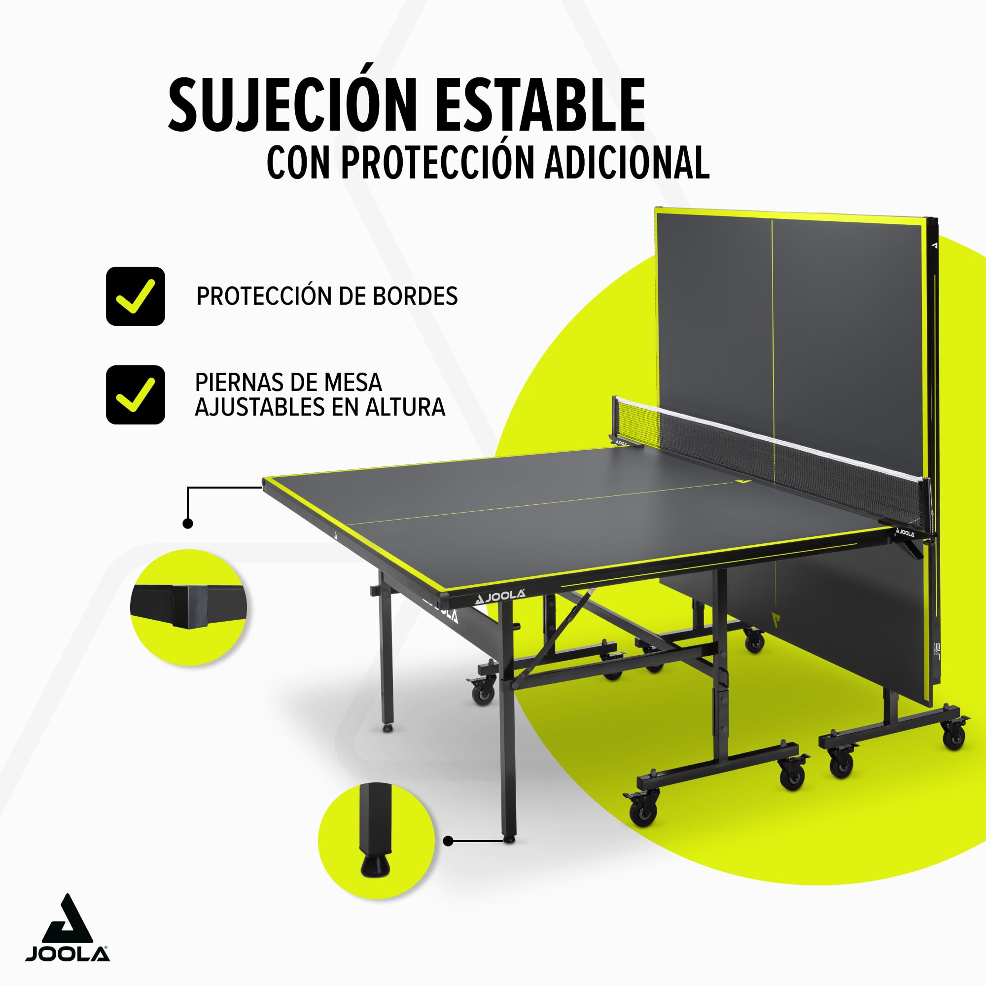 JOOLA Mesa de Ping Pong Inside J15 Plegable para Interior 274 x 152,5 x 76 cm Gris