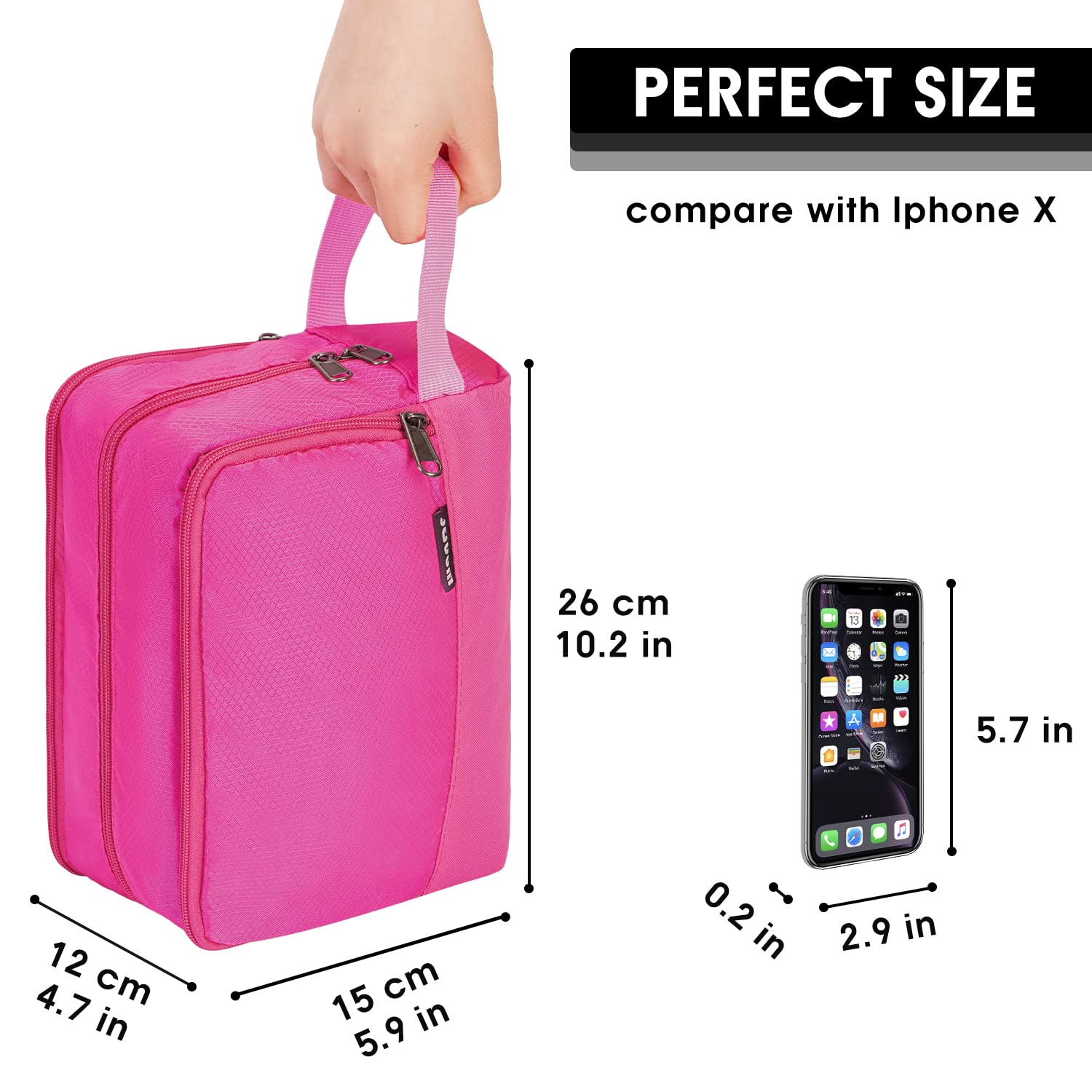 WANDF Astuccio da toilette da uomo da viaggio, borsa da bagno, accessori da viaggio, astuccio per trucco, da donna, organizzatori di servizi igienici