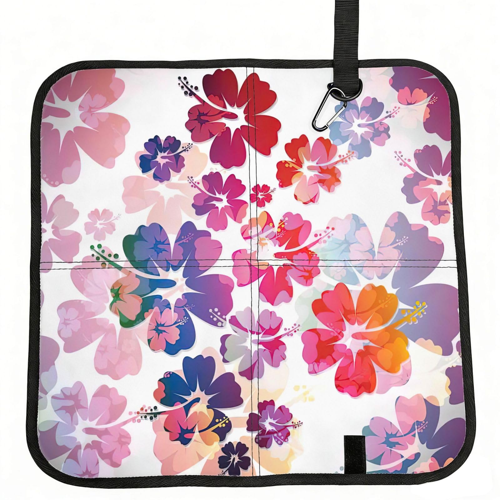 PPHGUT Hawaiian Flower Print Print Foldable Seat Cushion Waterproof Portable Chair Pad Travel Outdoor Picnic Camping
