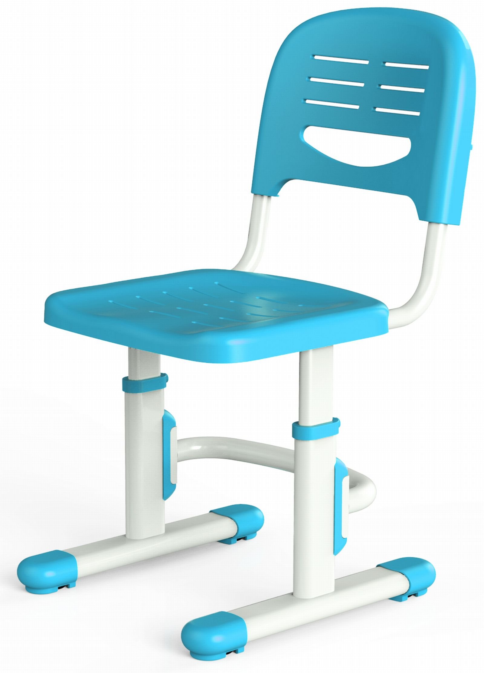 Leomark Bureau Ergonomique avec Une Chaise et Lampe pour Enfants Couleur Bleu Réglage en Hauteur - Tabouret d'enfants Apprendre et s'Amuser Chambre d'enfants Equipement de Salle
