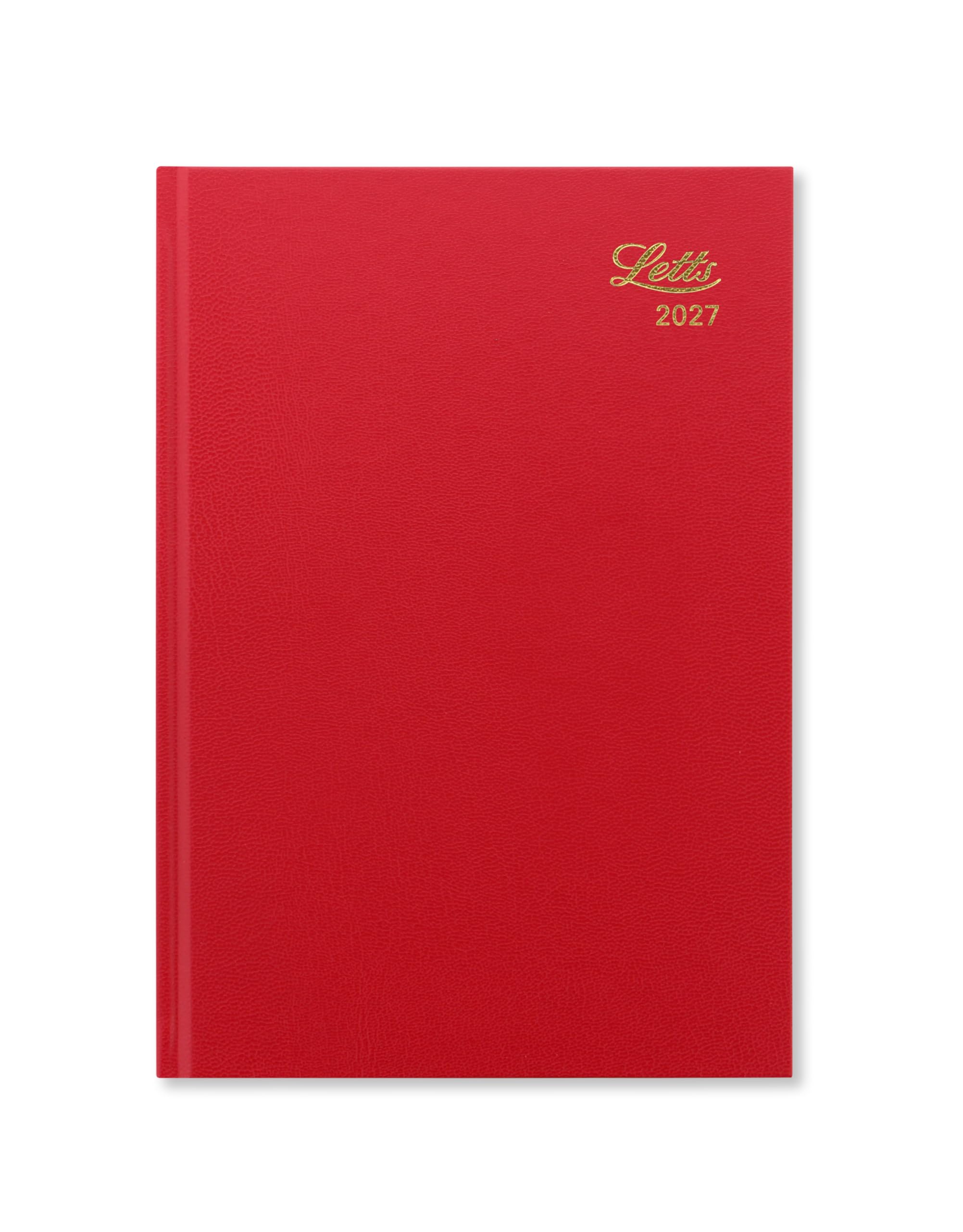 Letts of London Standard A5 week to view 2027 diary - Red 27-T31XRD