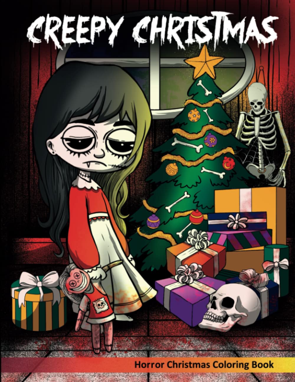 Scary Christmas Coloring Book For Adults: Creepy Christmas Horror Coloring Book For Adults or Teens | Cute & Spooky Stocking Stuffer Gift Idea | ... Pages For Relaxation & Anxiety Relief