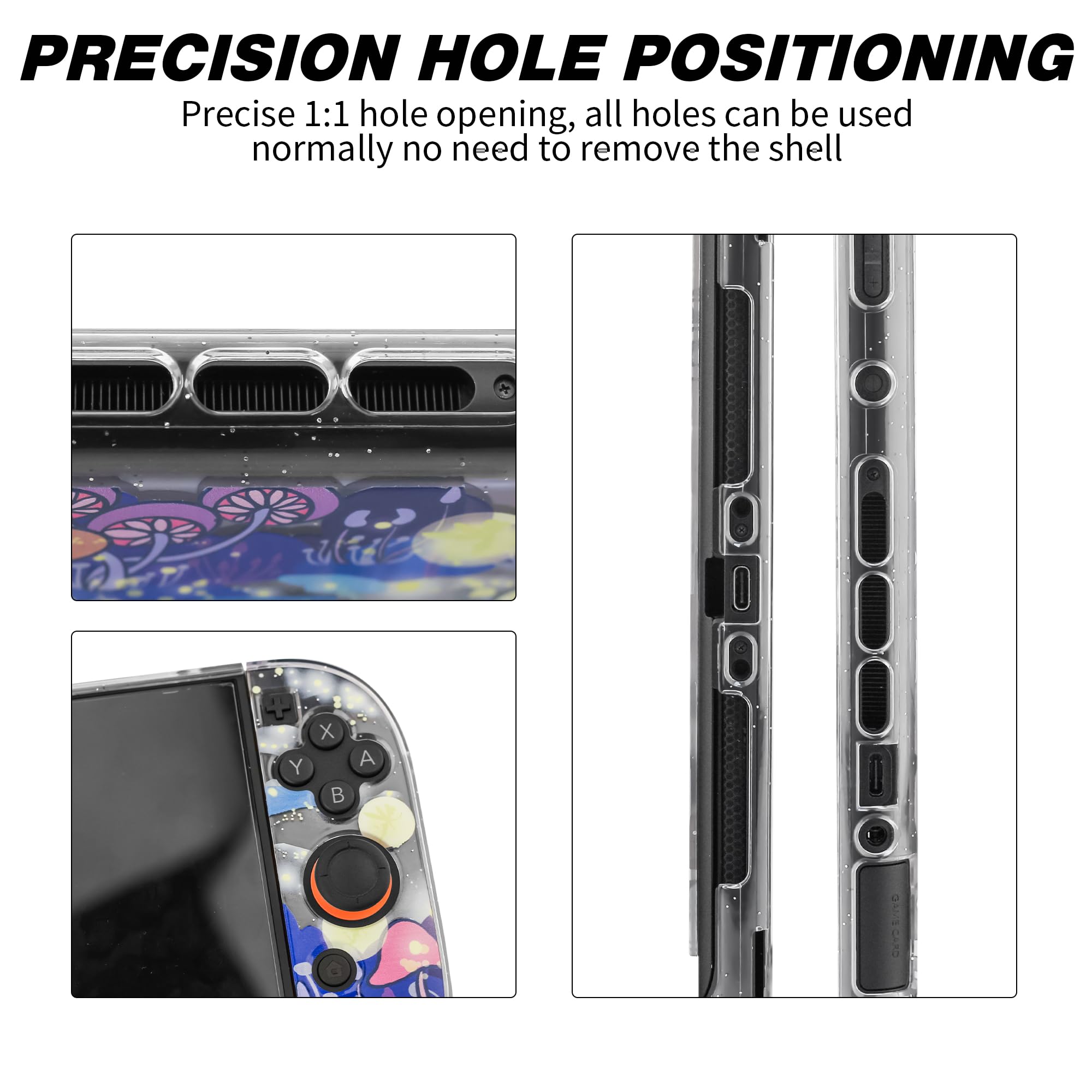 PAWDIARY Kit di 2 accessori per interruttore a fungo, con custodia da viaggio portatile per Nintendo Switch 2, cover per interruttore 2, pellicola protettiva per schermo HD, tracolla regolabile e 2