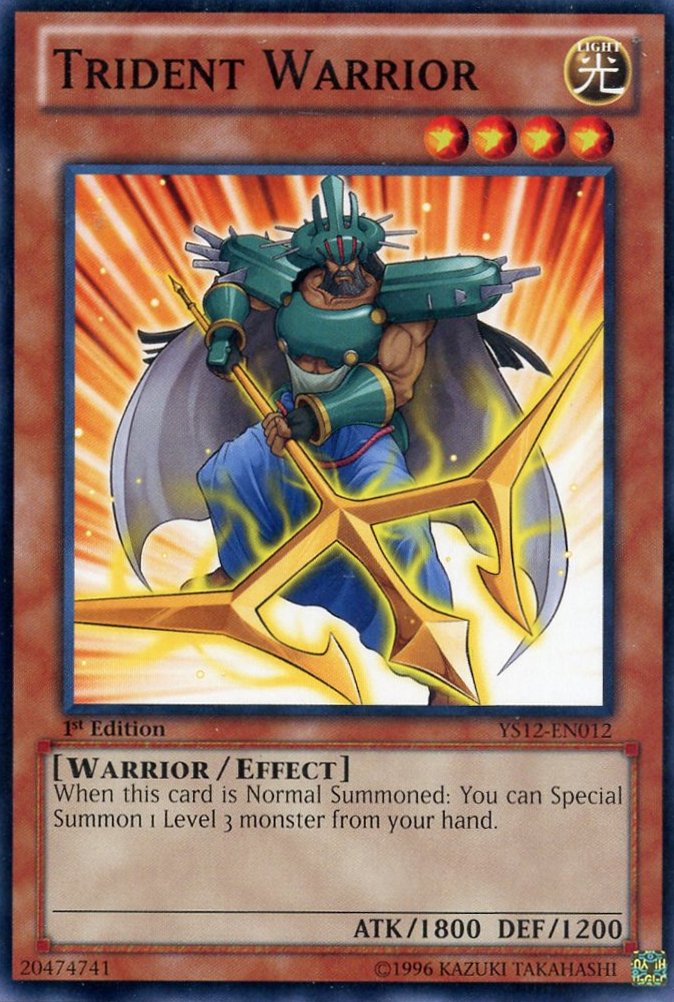 Amazon.com: Yu-Gi-Oh! - Trident Warrior (YS12-EN012) - Starter
