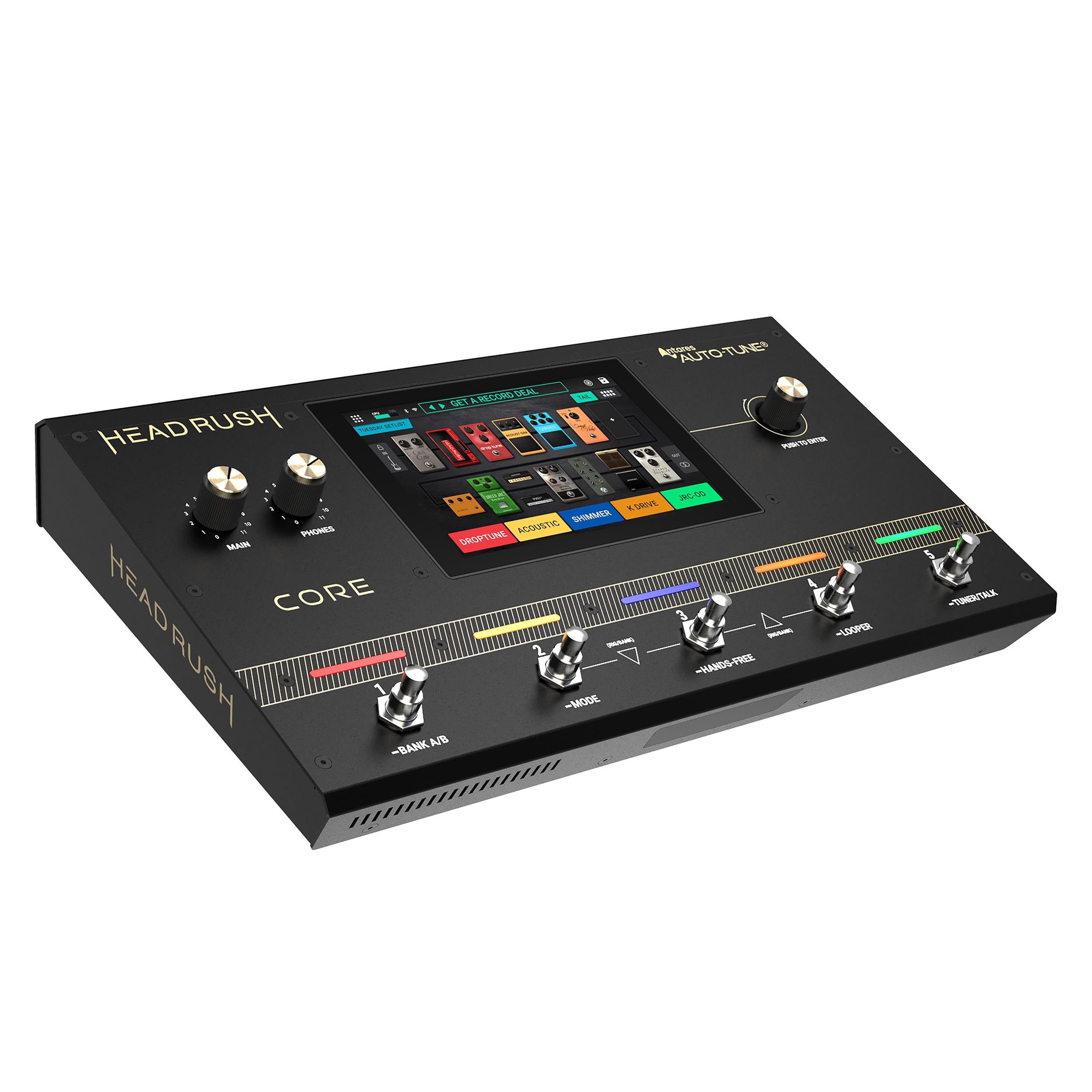 HeadRush Core - Gitarre und Vocal Multi Core Effekt Amp Modelling Prozessor mit Cloning, Looper, Antares Auto-Tune, WLAN, Touchscreen und Bluetooth
