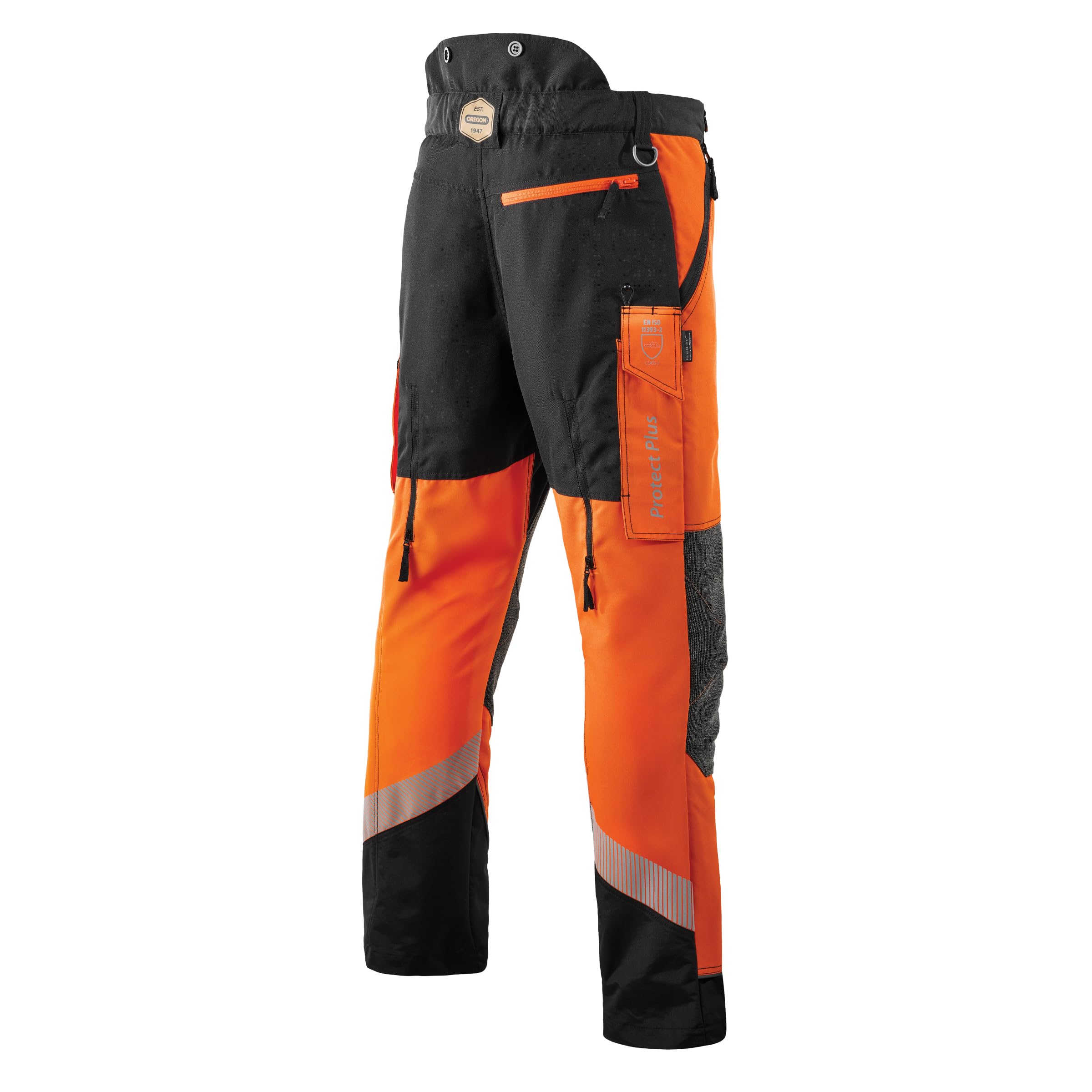 Oregon Protect Plus Schnittschutzhose, PSA Schutzkleidung, Orange/Schwarz, Größe L
