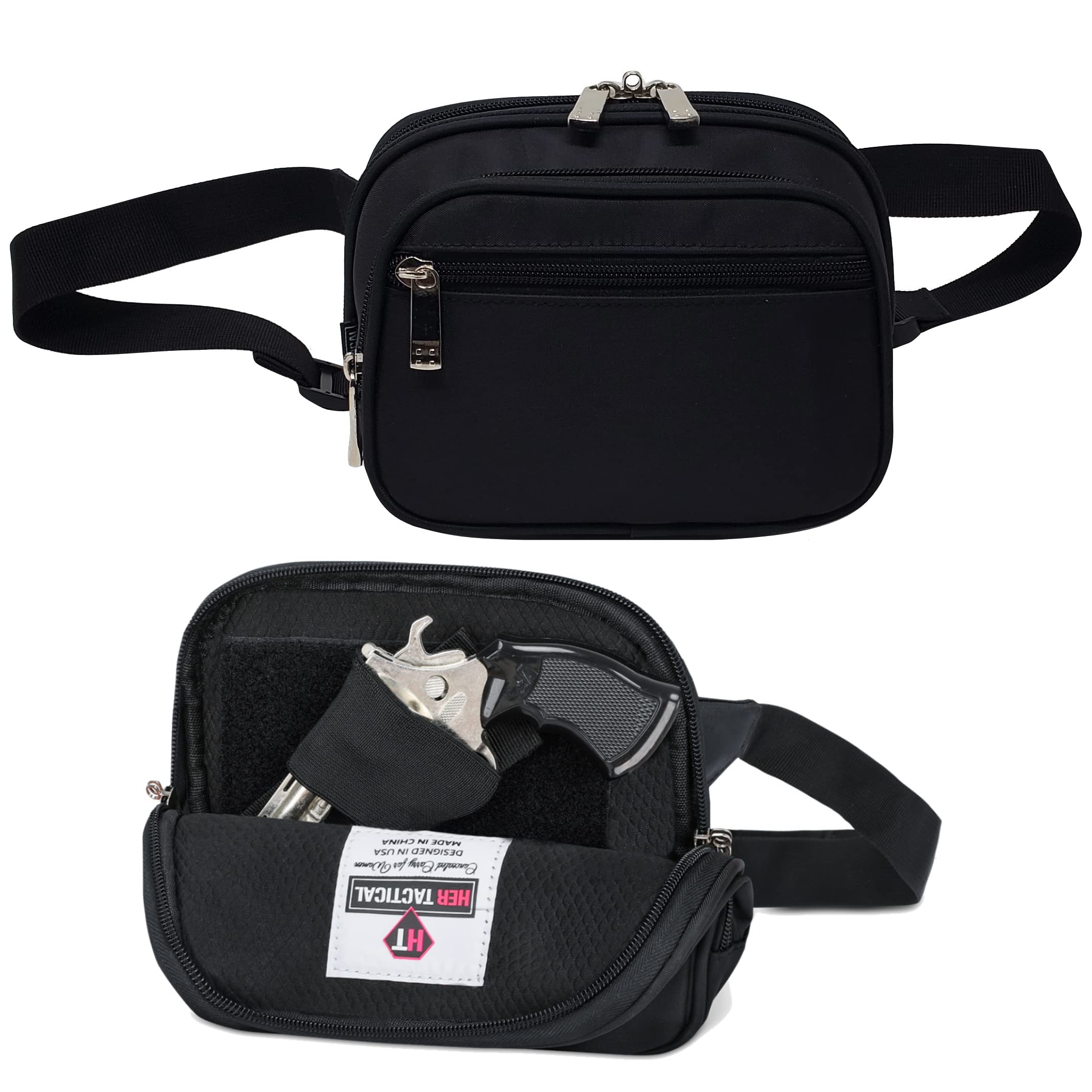 Concealed Carry Fanny Pack Gun Holster Bag For Compact or Micro Sized Handgun