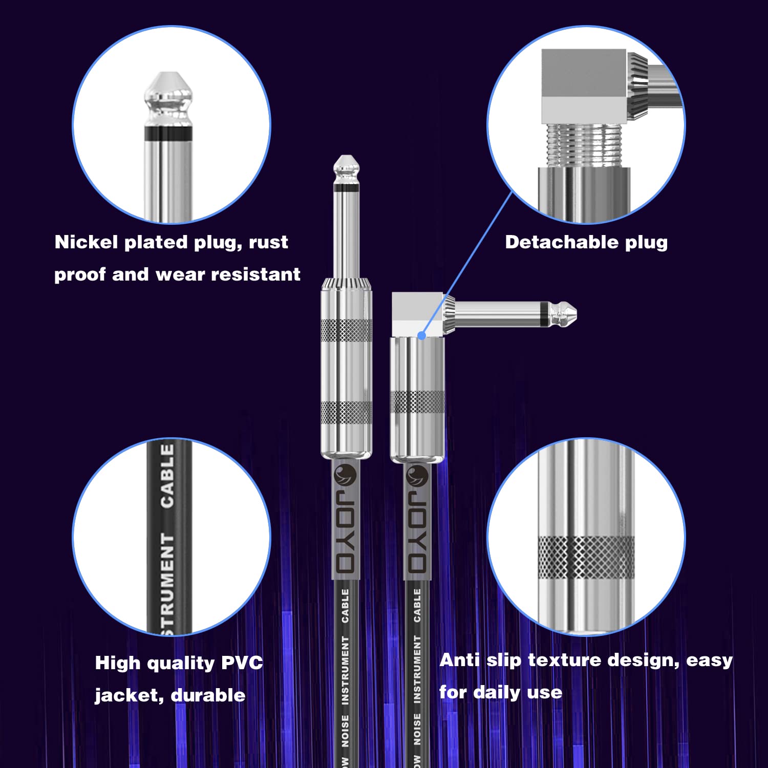 JOYO 10W Portable Bass Amplifier with 15ft Bass Guitar Cable Mini Bass Practice Amp Battery Powered Combo Bass Amp MA-10B Dual Channel (CMA10B) - Image 6