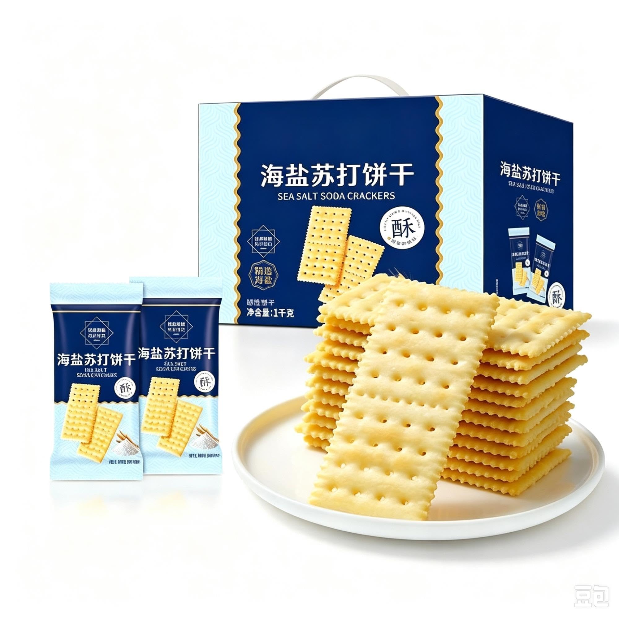 Galletas Al Horno Con Sal Marina Crujientes No Fritas 500g