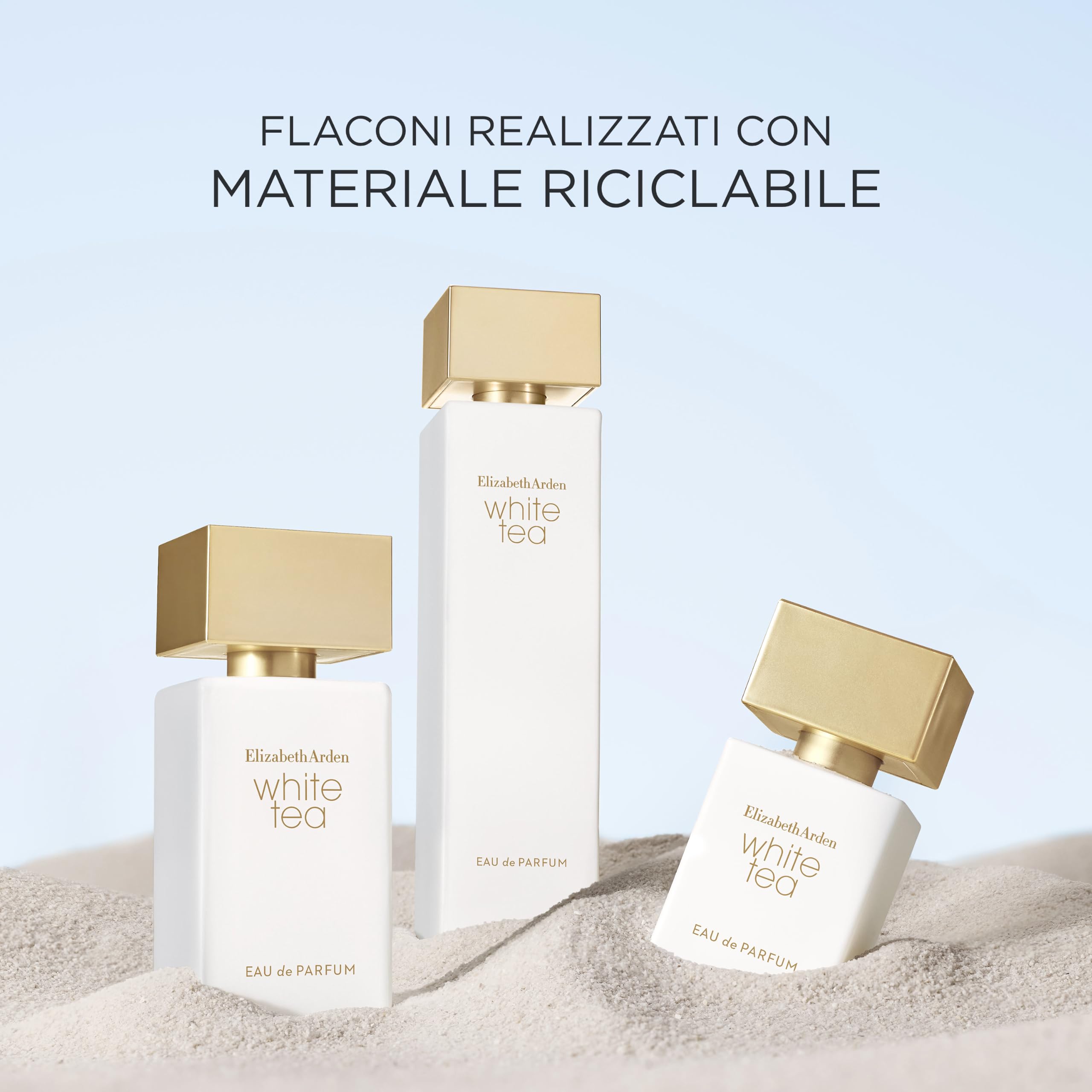 Elizabeth Arden - White Tea, Eau de Parfum, Fragranza Floreale e Legnosa per Donna, Freschezza e Leggerezza, con Mandarino Italiano, Salvia Sclarea, Tè Bianco e Gelsomino