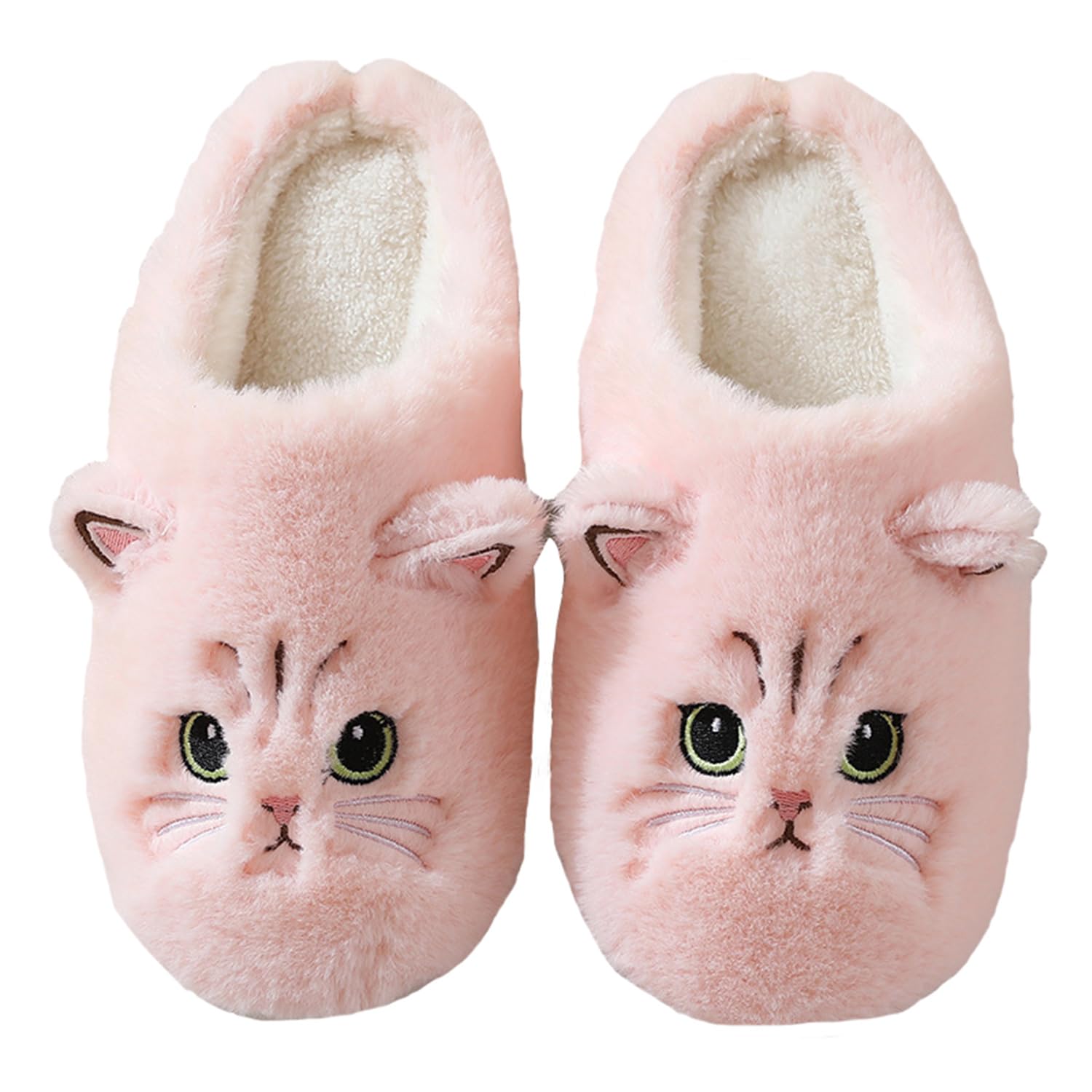 猫の顔デザイン スリッパ ピンク Amazon | SHPEROWW レディース メンズ ルームシューズ スリッパ 猫