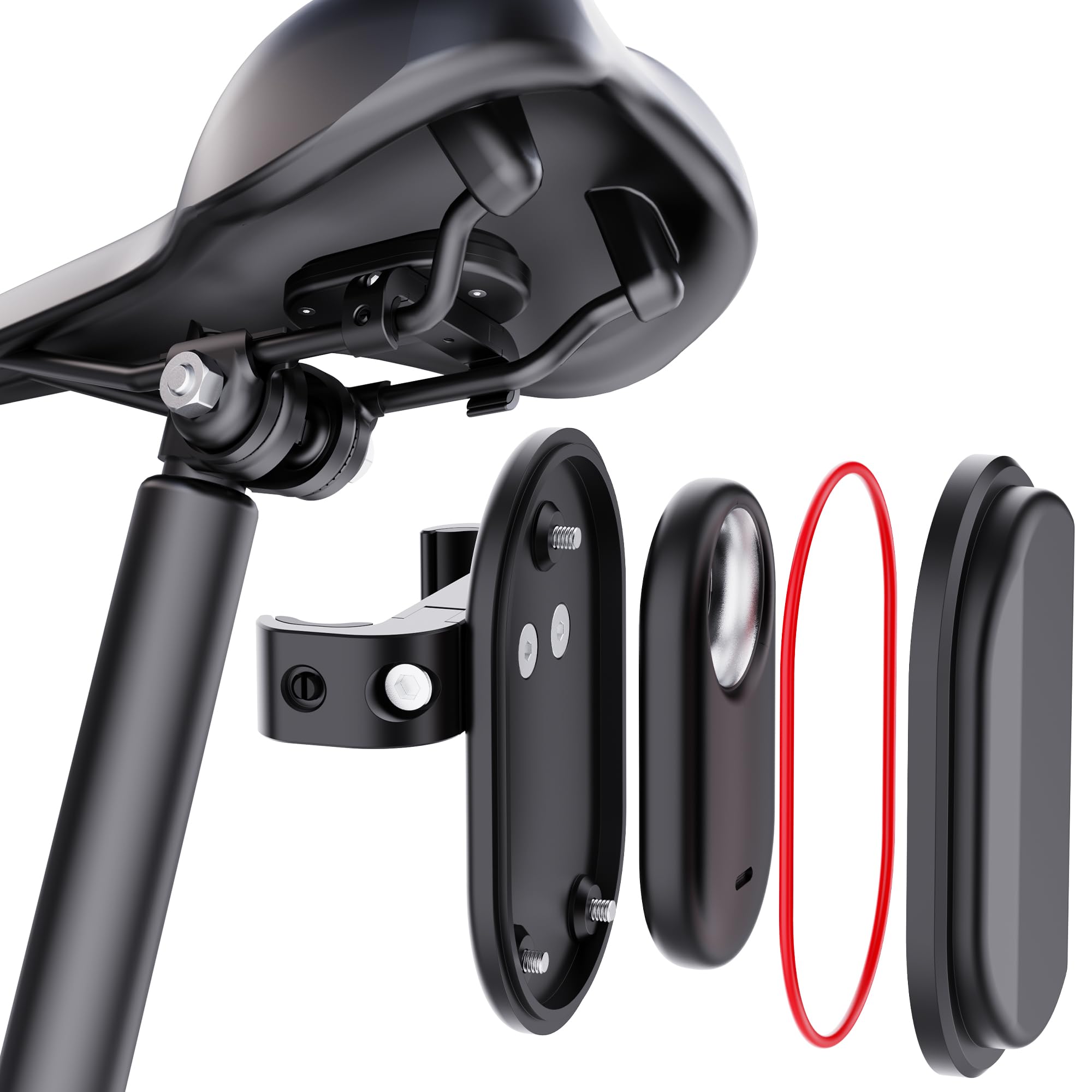 DLENP Fietshouder voor Samsung Smart Tag 2, houder, verborgen op het zadel voor fietszadel, waterdicht, GPS-tracker, fietsaccessoires met diefstalbeveiliging, compatibel met mountainbikes, racefietsen