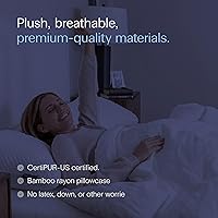 Vista 3 de DreamyBlue Almohada de luna • Loft ajustable, funda de lujo, espuma viscoelástica triturada • para dormir de espalda, de lado y de combinación •