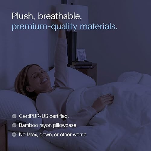 Miniatura 4 de DreamyBlue Almohada de luna  Loft ajustable, funda de lujo, espuma viscoelástica triturada  para dormir de espalda, de lado y de combinación