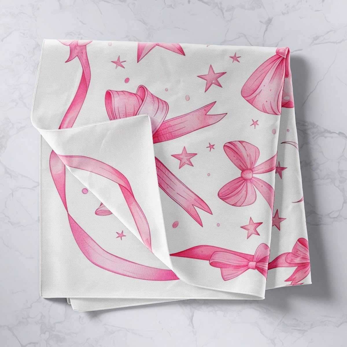 Feelyou Ribbon Bow Tapestry Cute Bowknot Wall Art Pink Bow Wall Hanging Blanket for Living Room Bedroom Home Decor Medium 59"x59" image 2