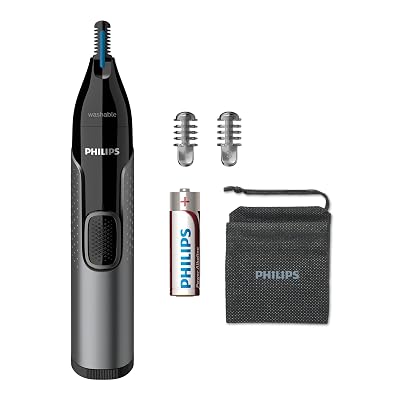 PHILIPS Unisex Nose Hair Trimmer, Series 3000 Nose, Ear And Eyebrow Trimmer Showerproof With Protective Guard System, Ba